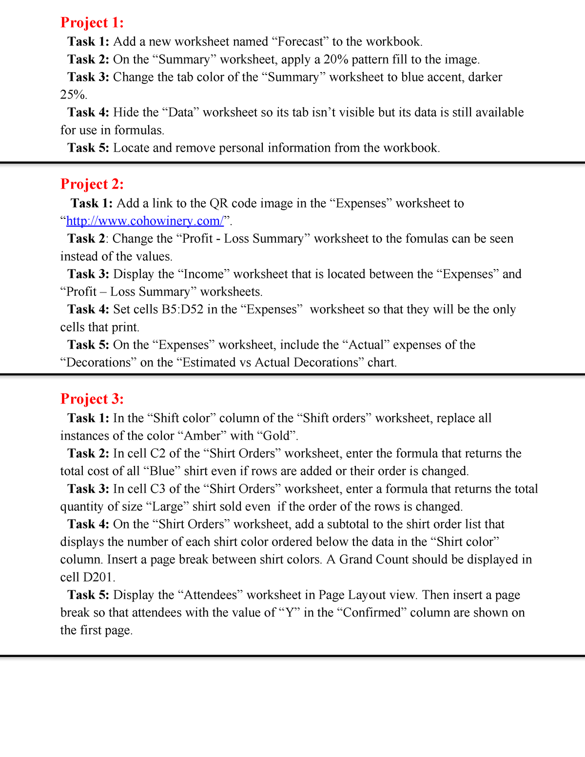 Câu Hỏi Sex Project 1 Task 1 Add A New Worksheet Named “forecast” To The Workbook Task 2 5676