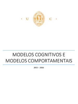 Modelos Comportamentais E Modelos Cognitivos - Foi No Primeiro Quartel ...