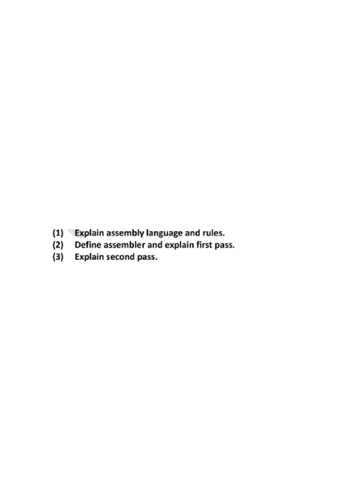 Ch 4 - Bbxv - (1) Explain assembly language and rules. (2) Define ...