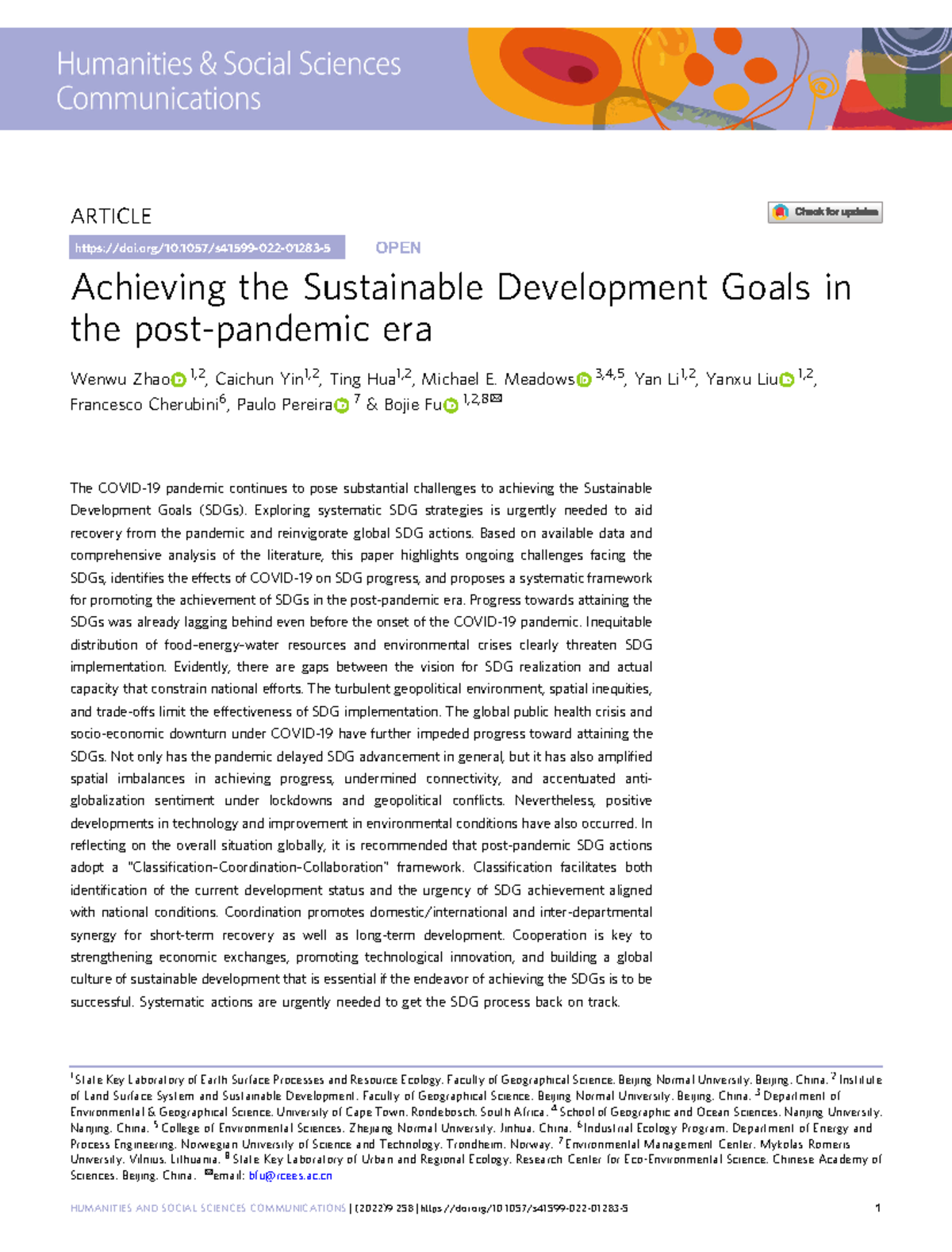 3 Achieving the Sustainable Deve - ARTICLE Achieving the Sustainable ...