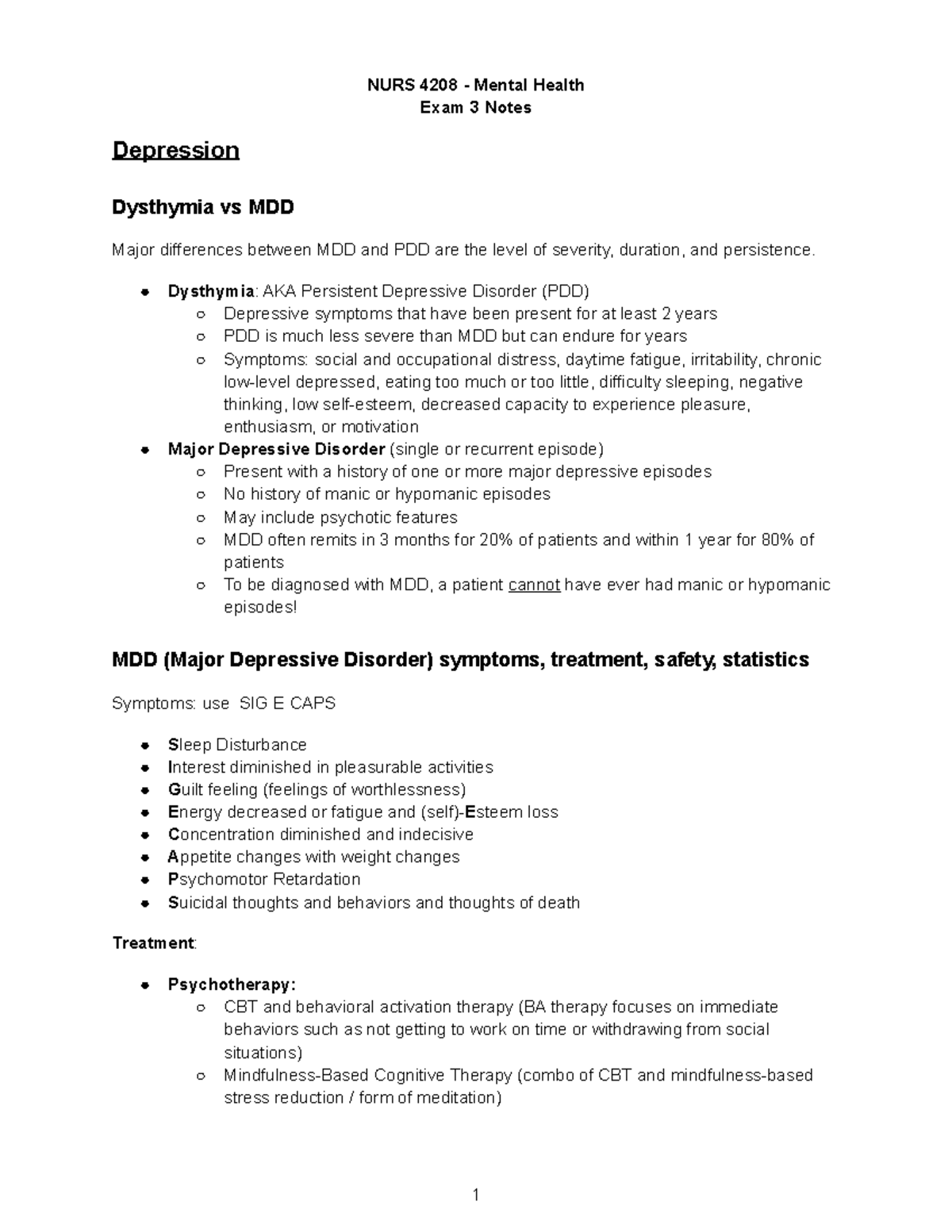 mh-exam-3-notes-exam-3-notes-depression-dysthymia-vs-mdd-major