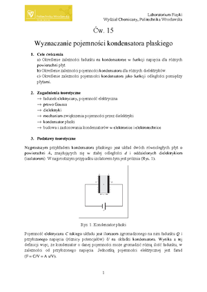 Fizyka ćw 54 - 1. Wstęp Obwód RLC – obwód elektryczny składający się z ...