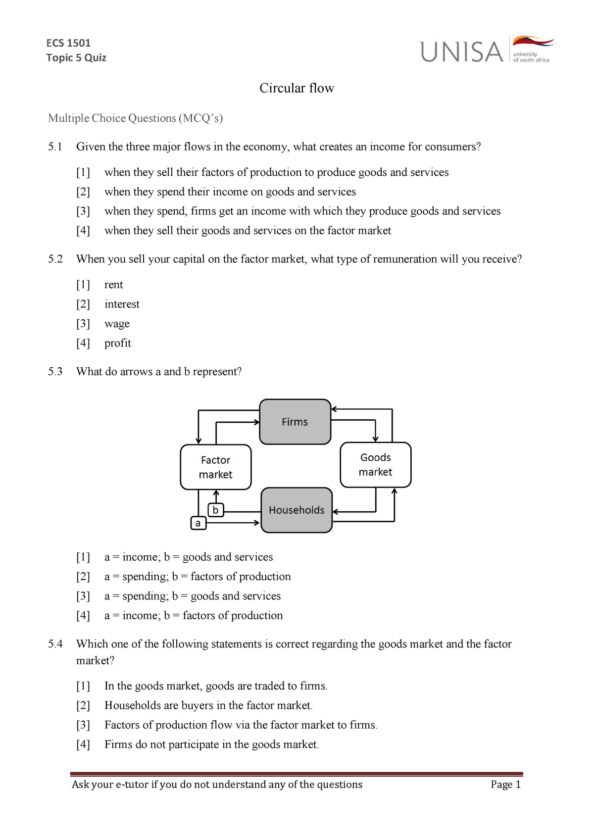 ecs1500 assignment 5 semester 2