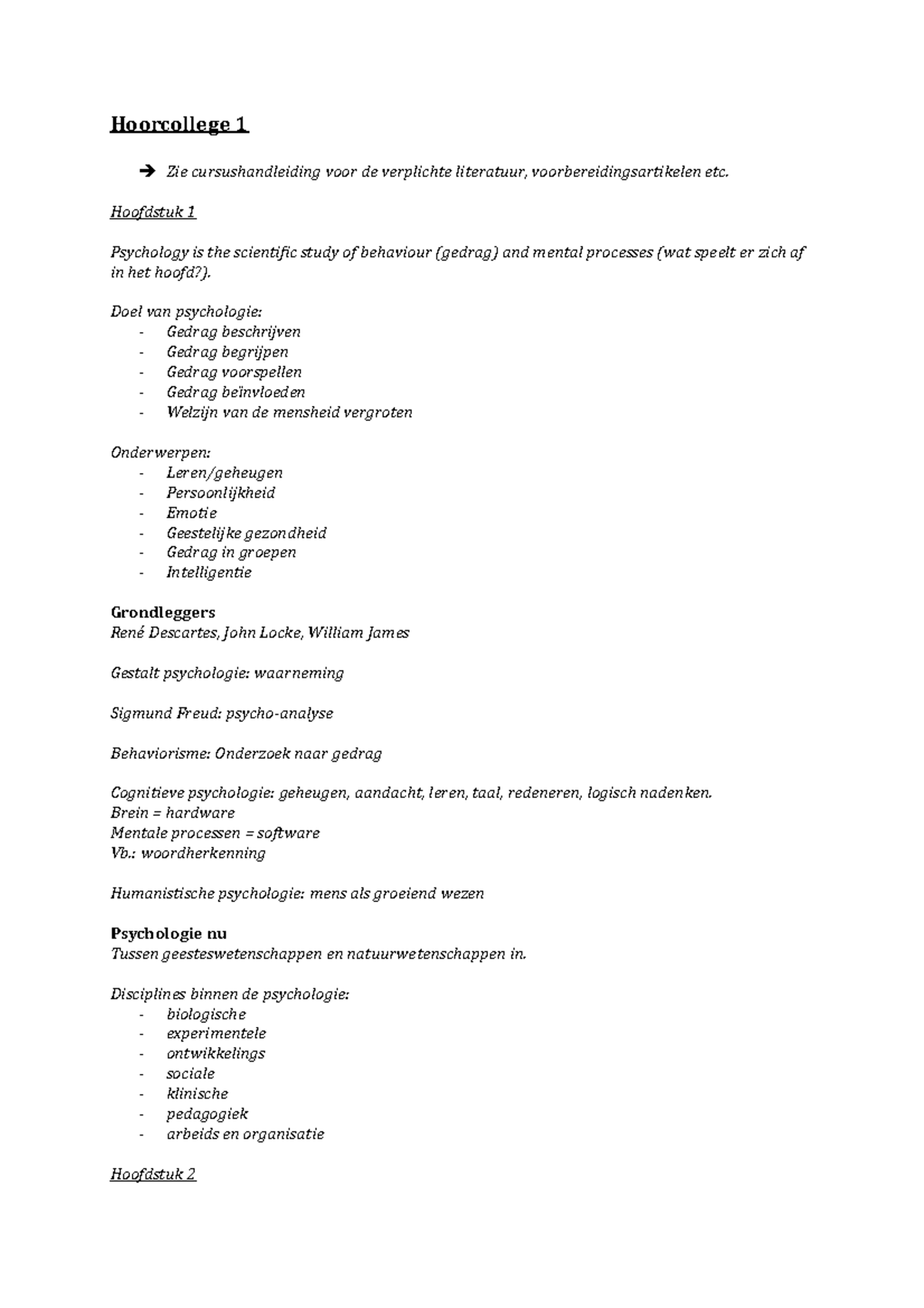 College-aantekeningen, Colleges 1-8 - Colleges Van J. F. Stins ...