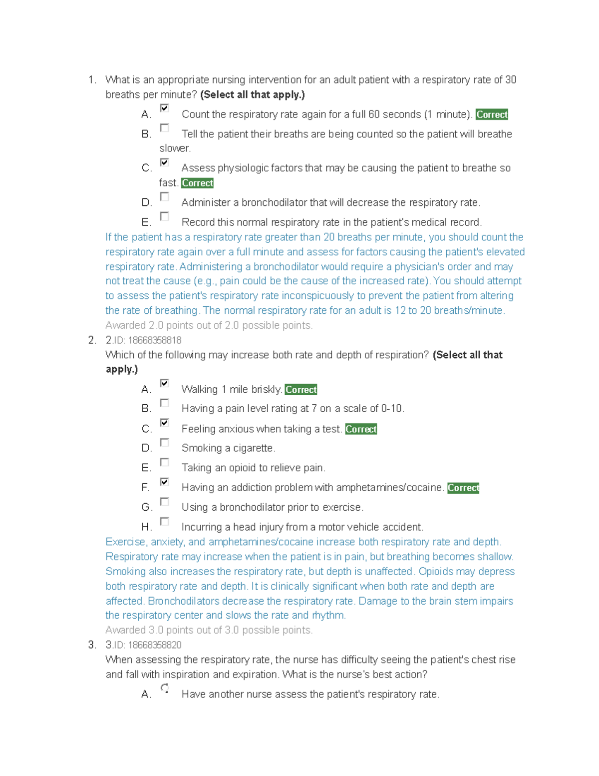 Vital signs post test 4 After reviewing the material use this to