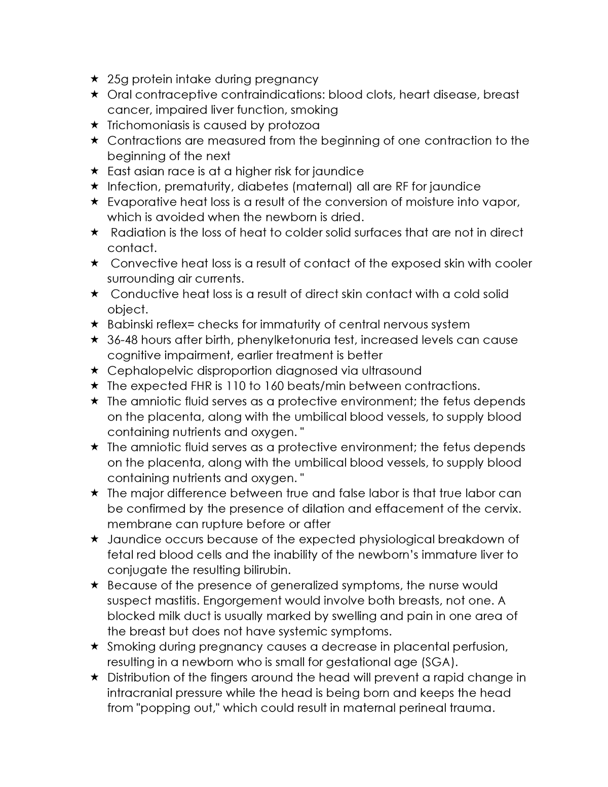 Hesi practice - 25g protein intake during pregnancy Oral contraceptive ...