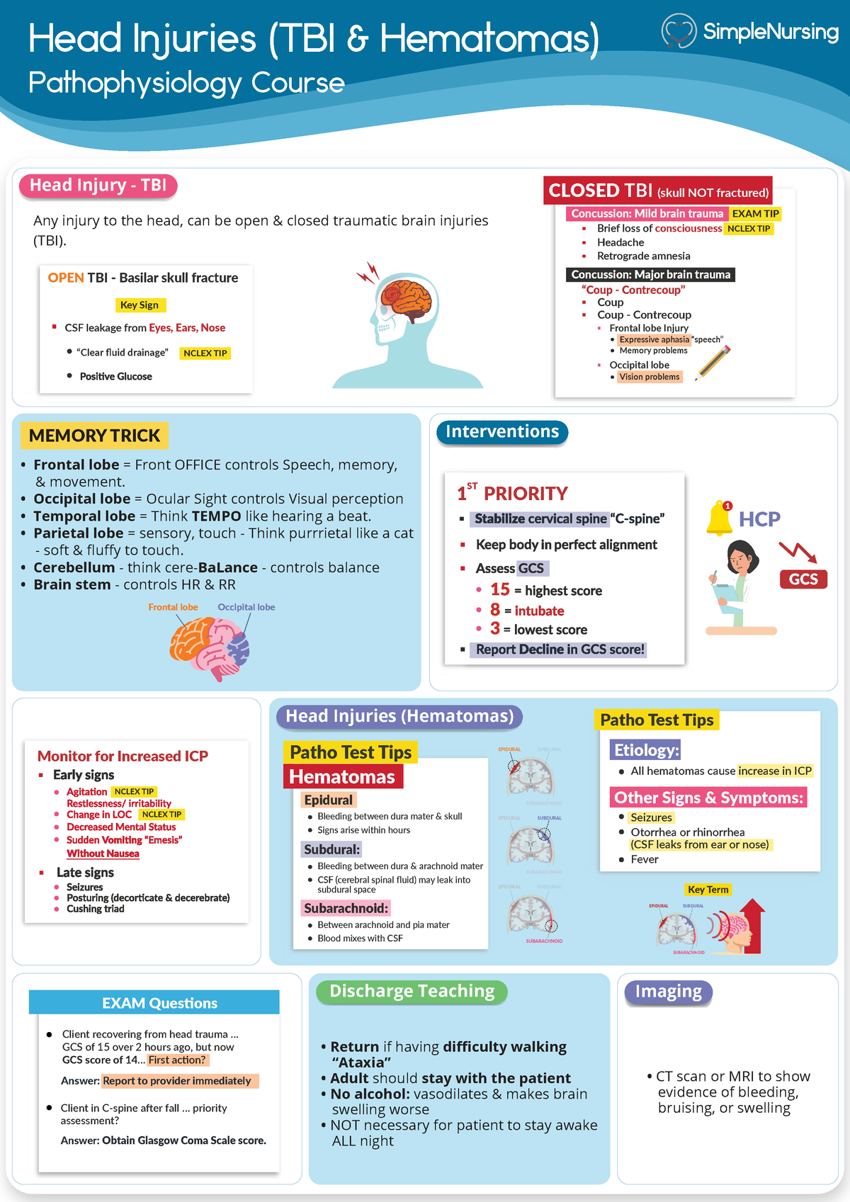 Head Injuries (TBI & Hematomas) - Head Injuries (TBI & Hematomas ...