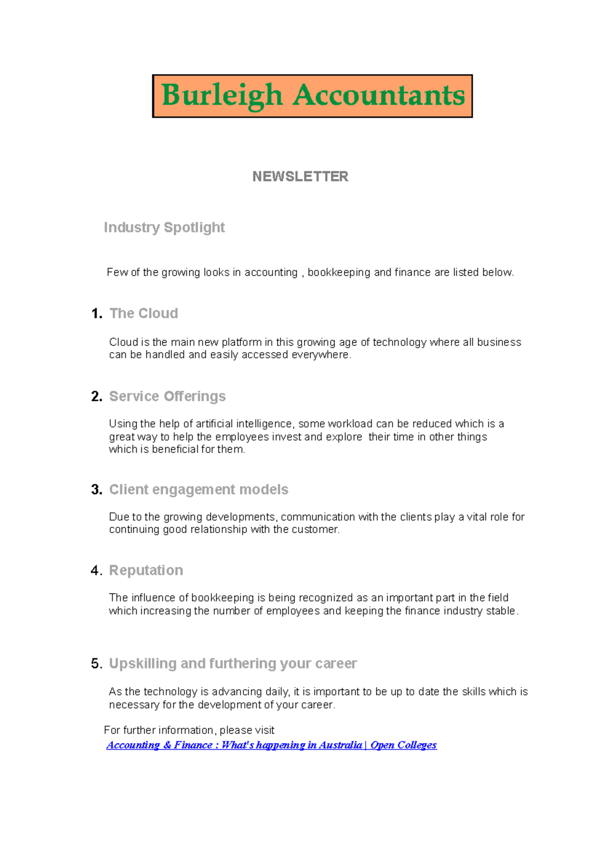 Newsletter DRAFT PDF 2 - NEWSLETTER Industry Spotlight Few of the ...