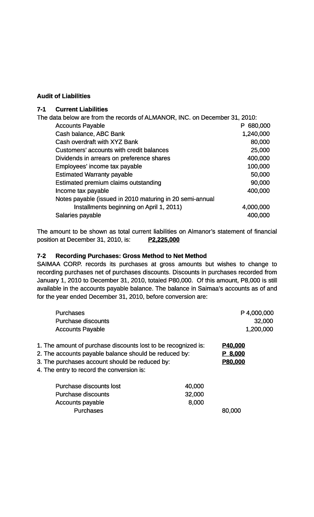 auditing liabilities - Accountancy - Studocu