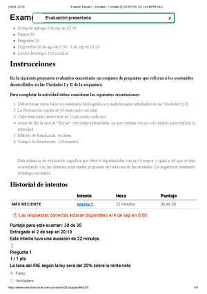 Examen Parcial 1 - [Unidad 1 Y Unidad 2] Administracion DE Costos II ...
