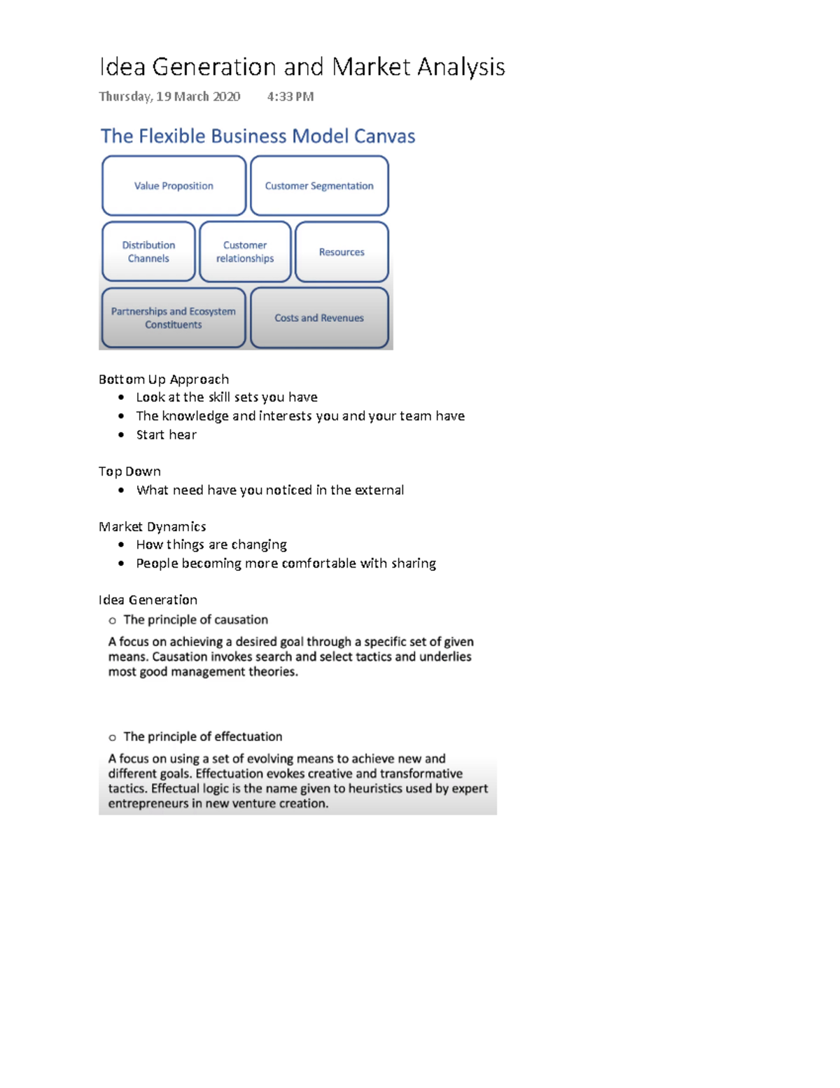 Lecture 1 Idea Generation and Market Analysis Notes - MGMT3342 - UWA ...