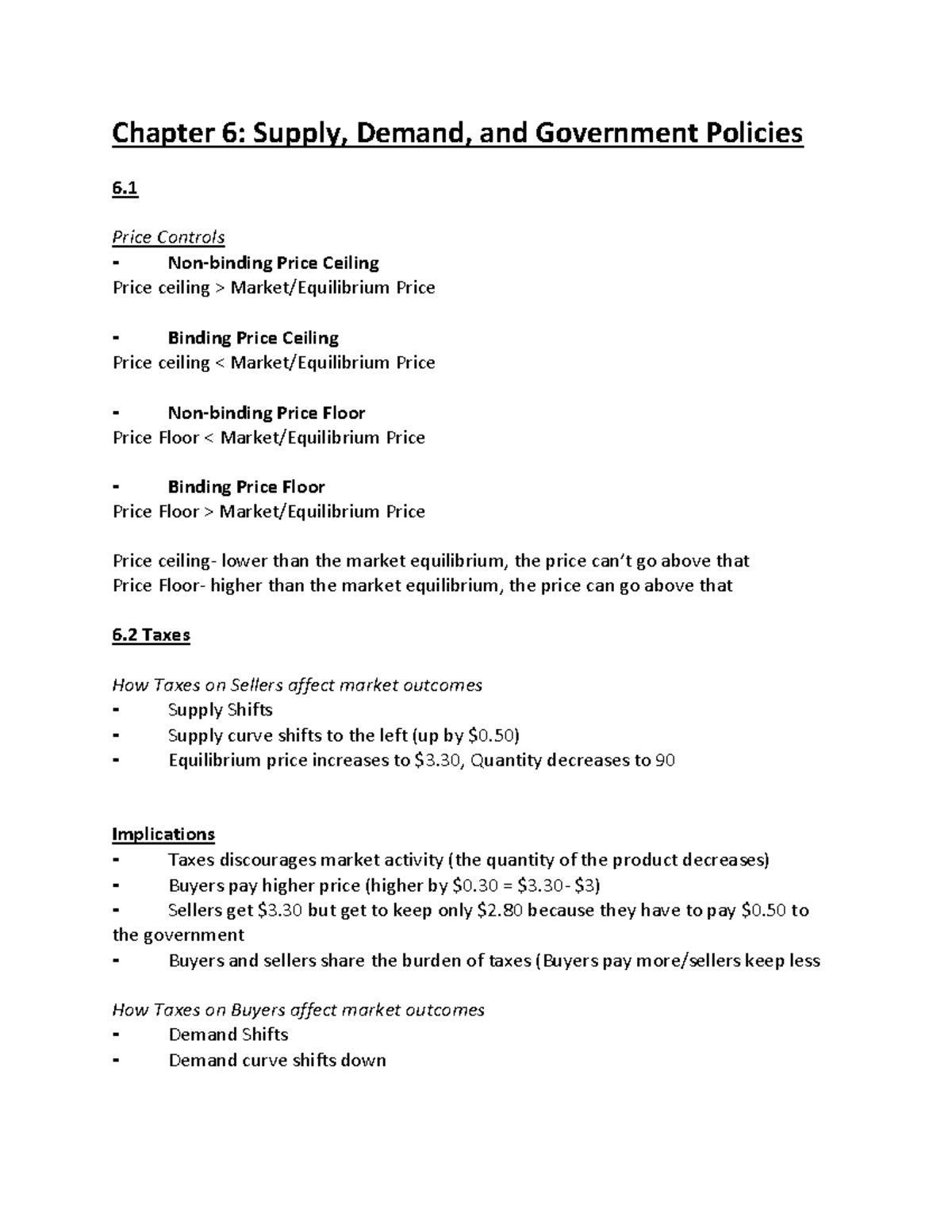 Chapter 6 - Supply, Demand, And Government Policies - Price Controls ...