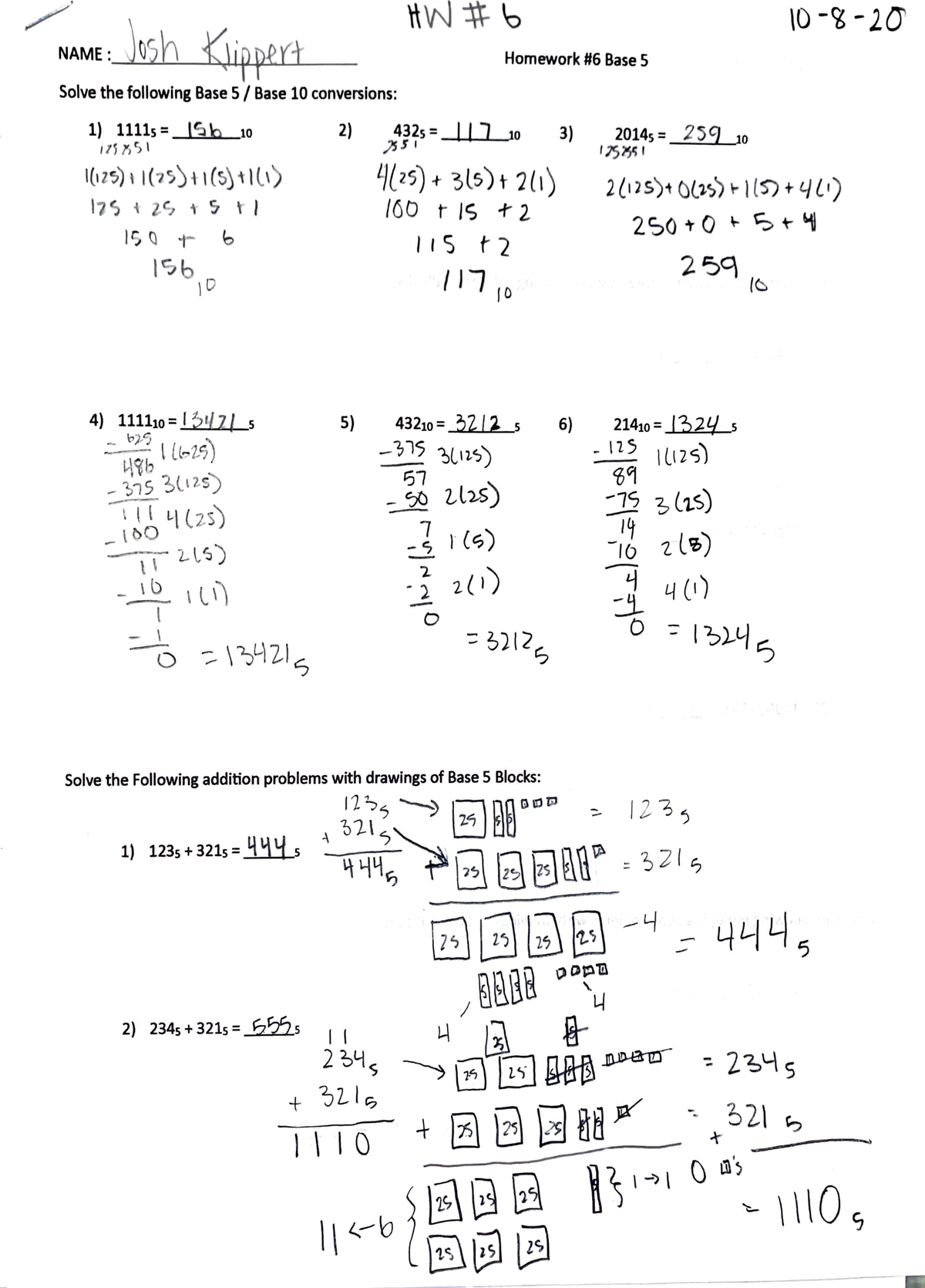 HW #6 - Objective notes that explain what each week was going over and ...