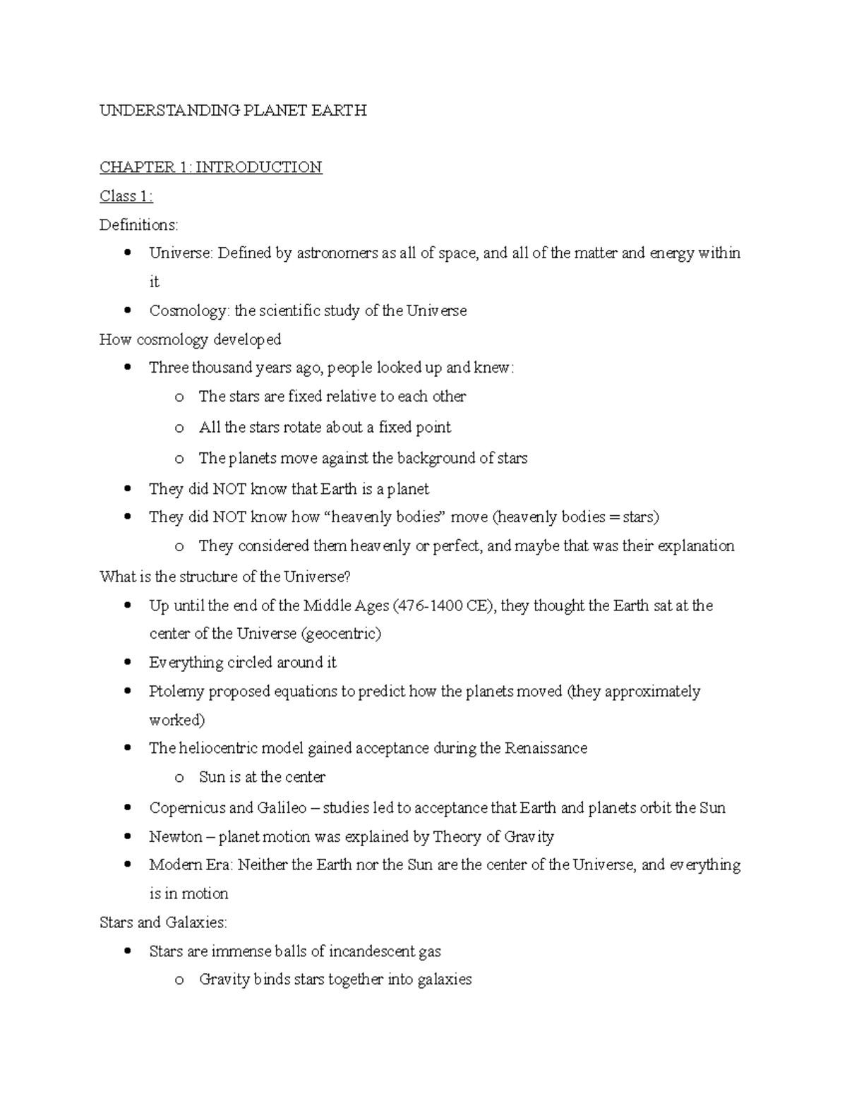 Lecture notes, lectures about chapter 1 - Introduction - UNDERSTANDING ...