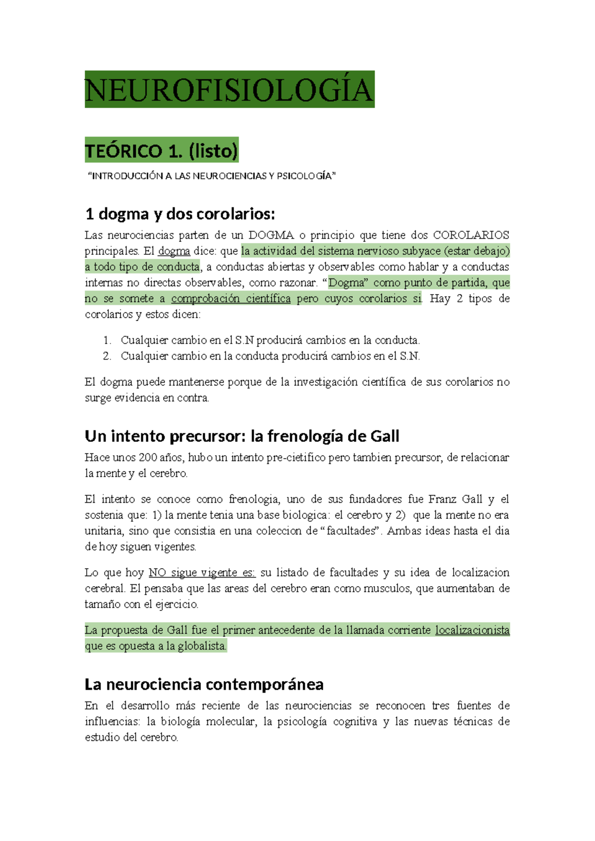 Neurofisiologia - resumen neuro china - NEUROFISIOLOGÍA TEÓRICO 1 ...