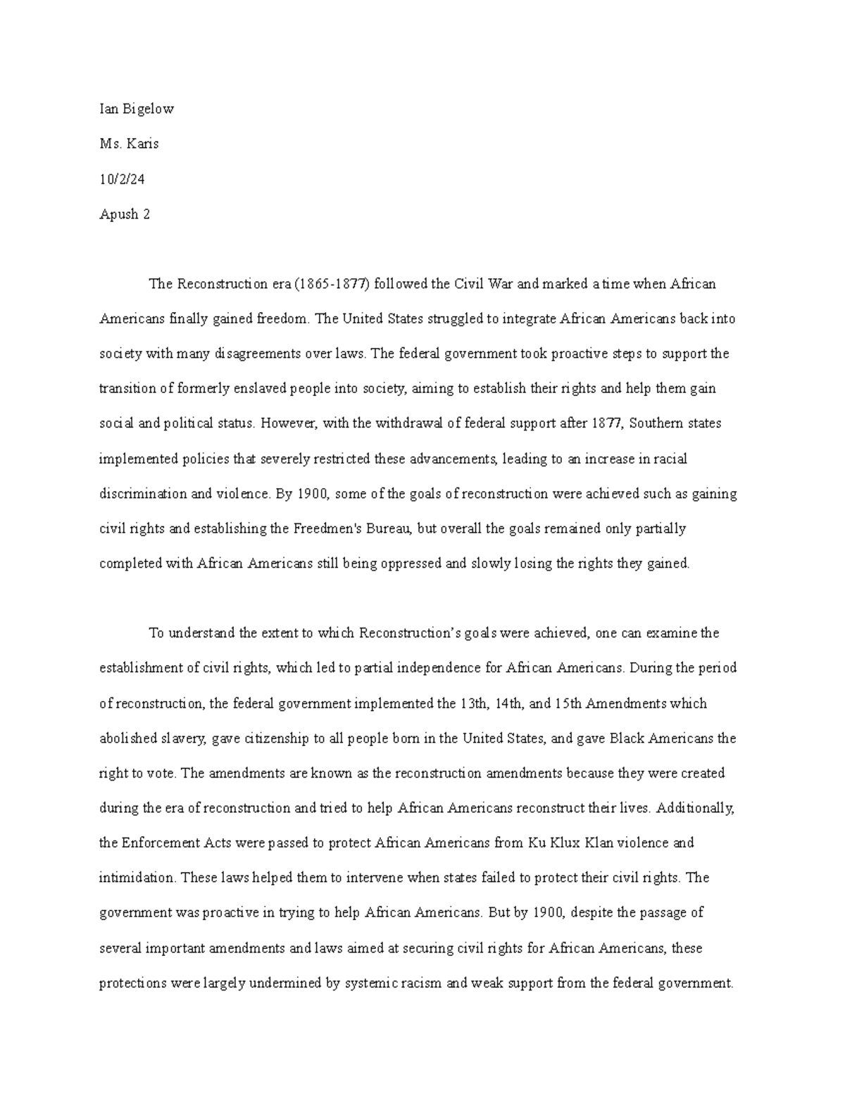 LEQ Fully completed leq on chp 16. Ian Bigelow Ms. Karis