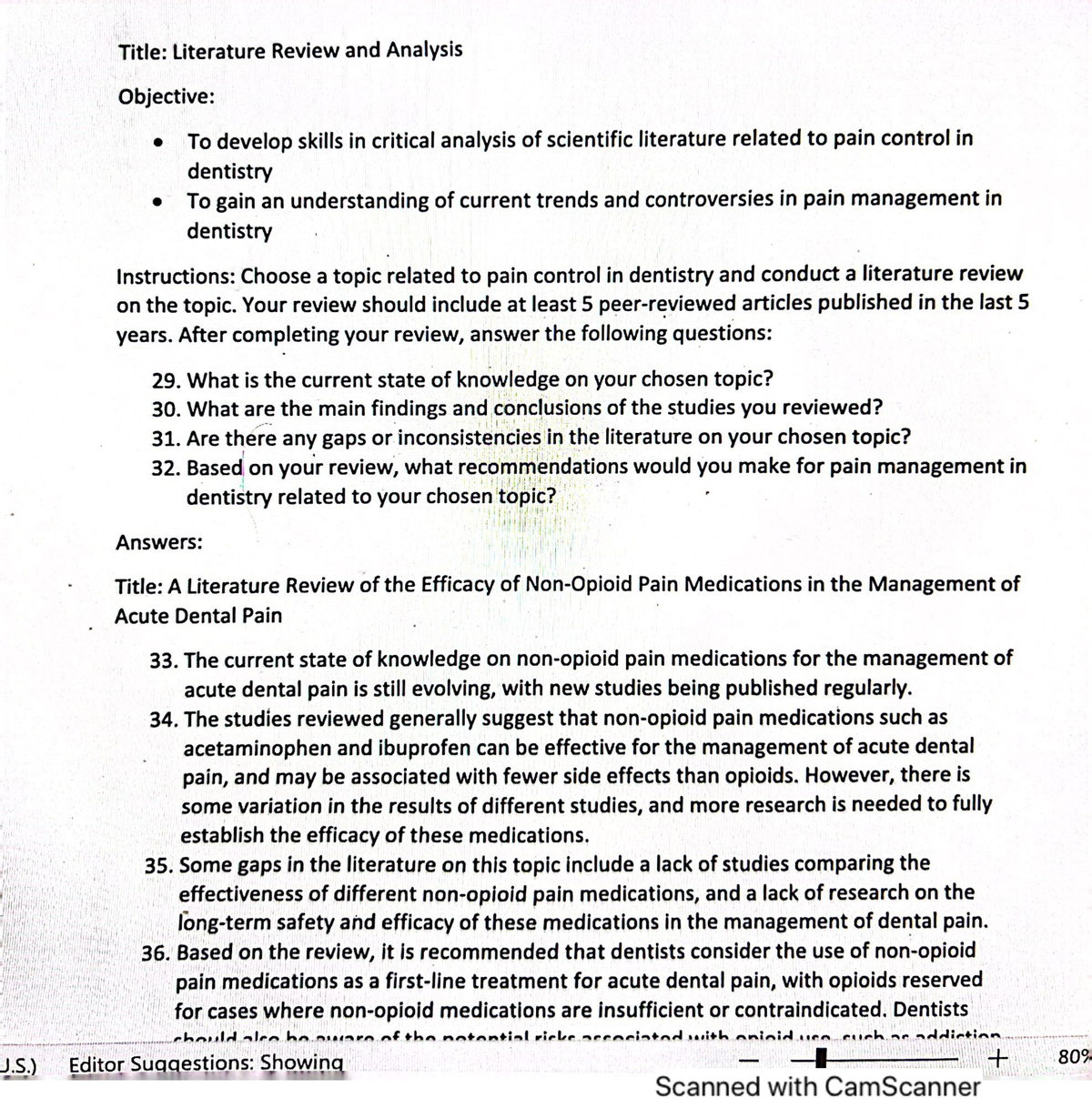 Case Pd - Coursework DHYG 321 Case study assignment Including answers ...