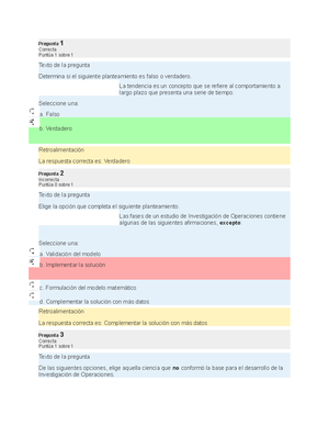 Examen 1 bis - ejercicios de programacion lineal - Pregunta 1 Correcta  Puntúa 1 sobre 1 Texto de la - Studocu