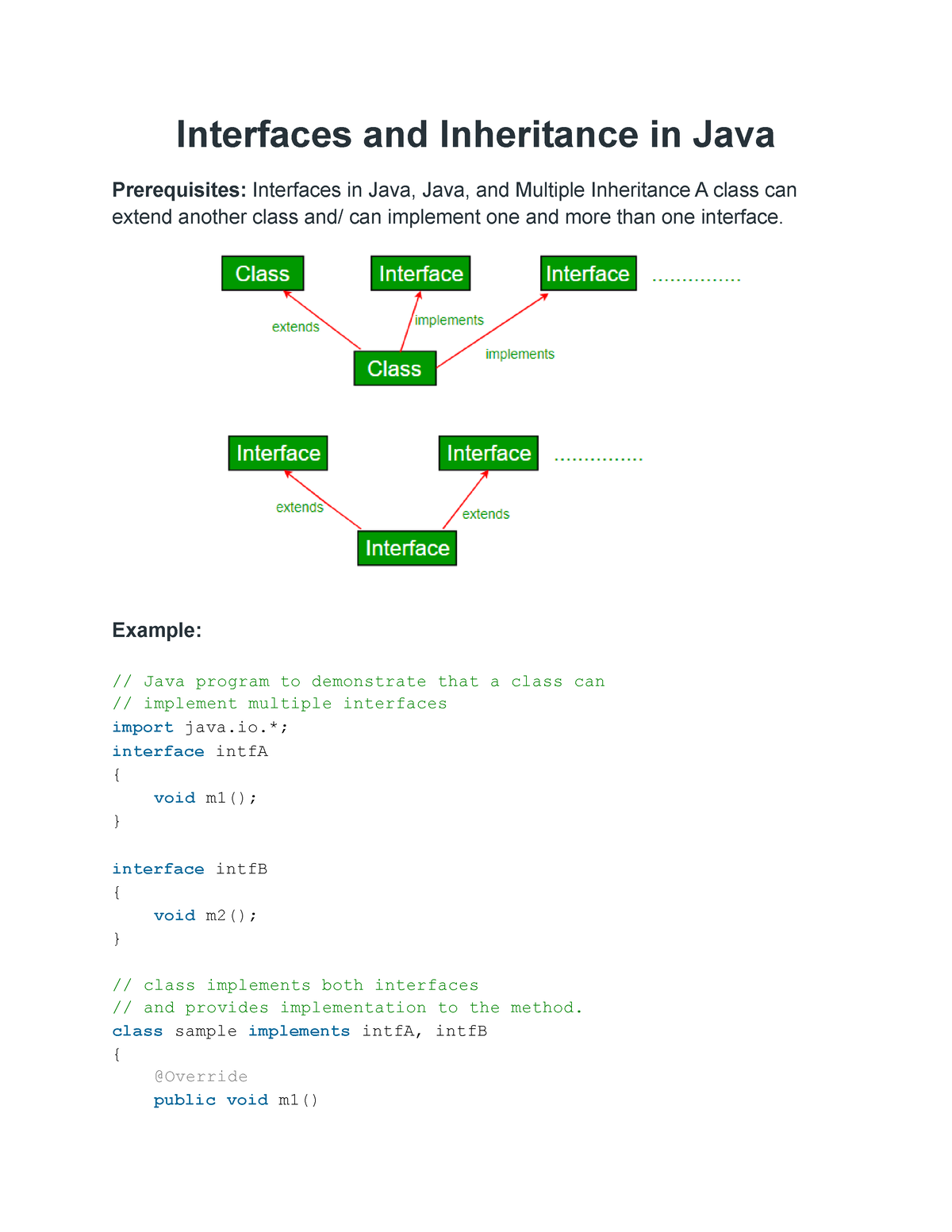 Interfaces And Inheritance In Java - Interfaces And Inheritance In Java ...