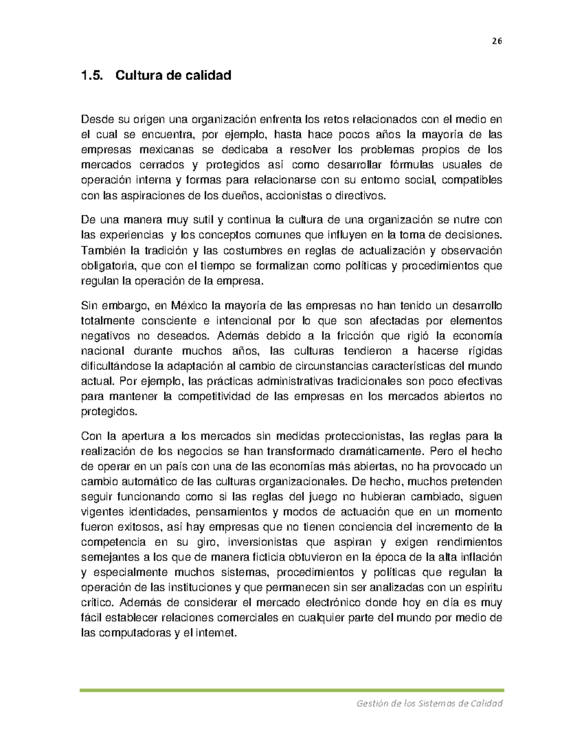 1.5 La Innovación Como Factor De Competitividad - 1. Cultura De Calidad ...