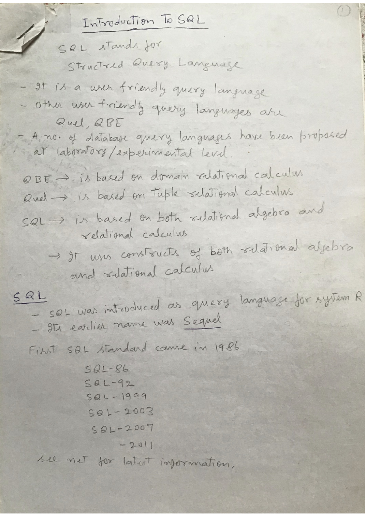 SKJ SQL class notes - new - Database management systems - Studocu