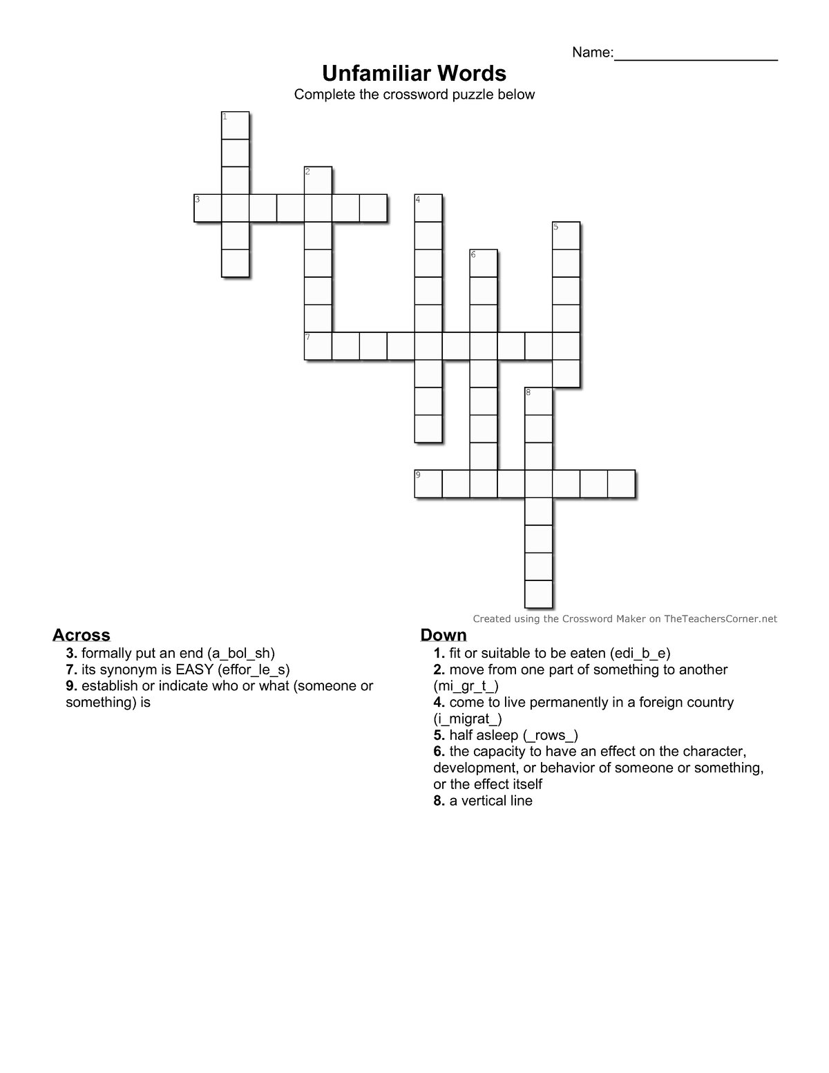 Crossword 2 Incase my file will corrupt Down fit or suitable to be