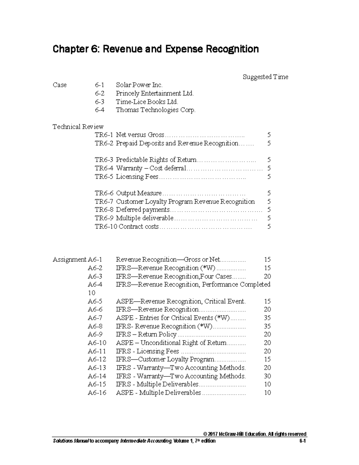 Ch6 - Revenue Recognition - Chapter 6: Revenue and Expense Recognition ...