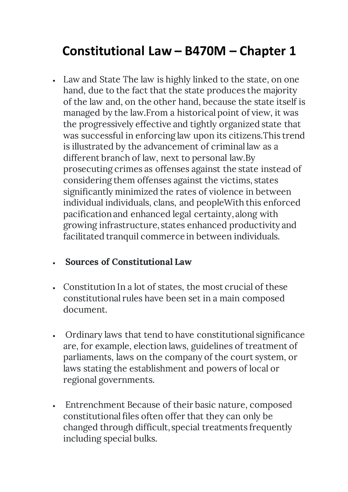 Constitutional Law - B470M - Chapter 1 - Constitutional Law – B470M ...