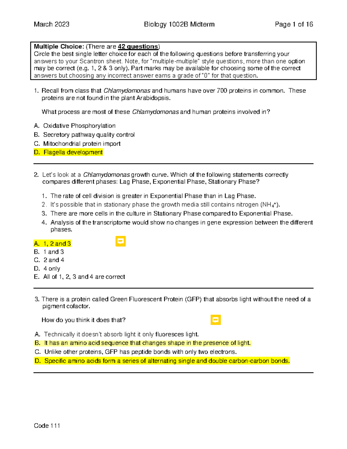 B1002B+Midterm+2023+Code+111+ Feedback Maxwell Sharan-2 - Multiple ...