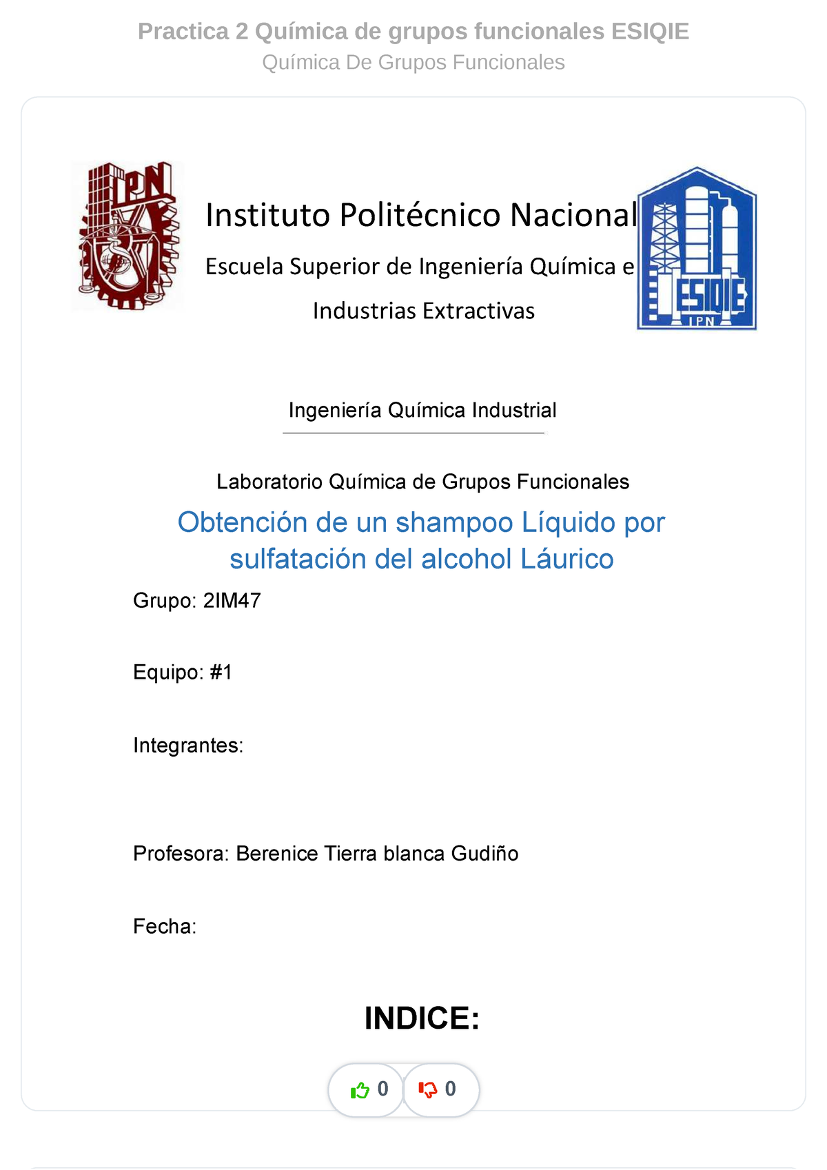 Practica-2-quimica-de-grupos-funcionales-esiqie compress - Practica 2 ...