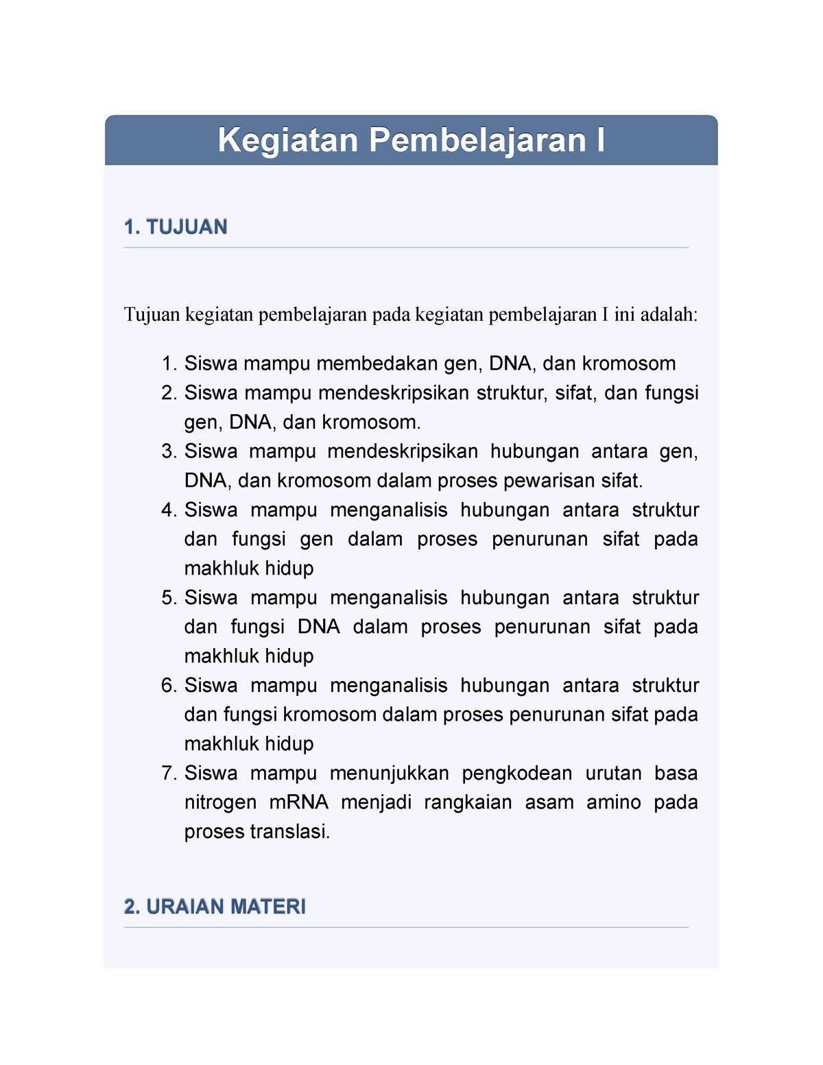 Kelas XII Biologi KD 3 - Tujuan Kegiatan Pembelajaran Pada Kegiatan ...