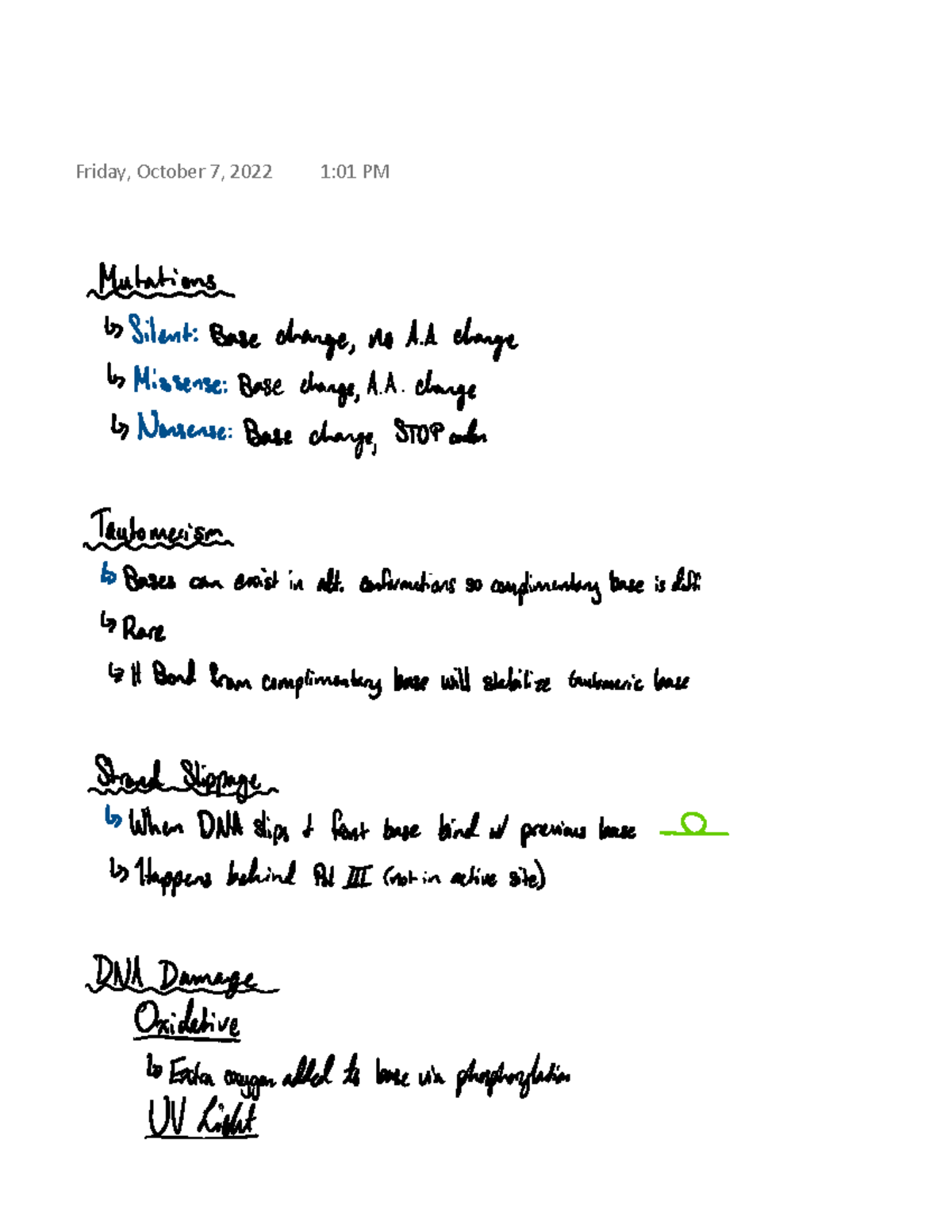 DNA Damage - Slauch, MCB 250 - MCB 250 - Friday, October 7, 2022 1:01 ...