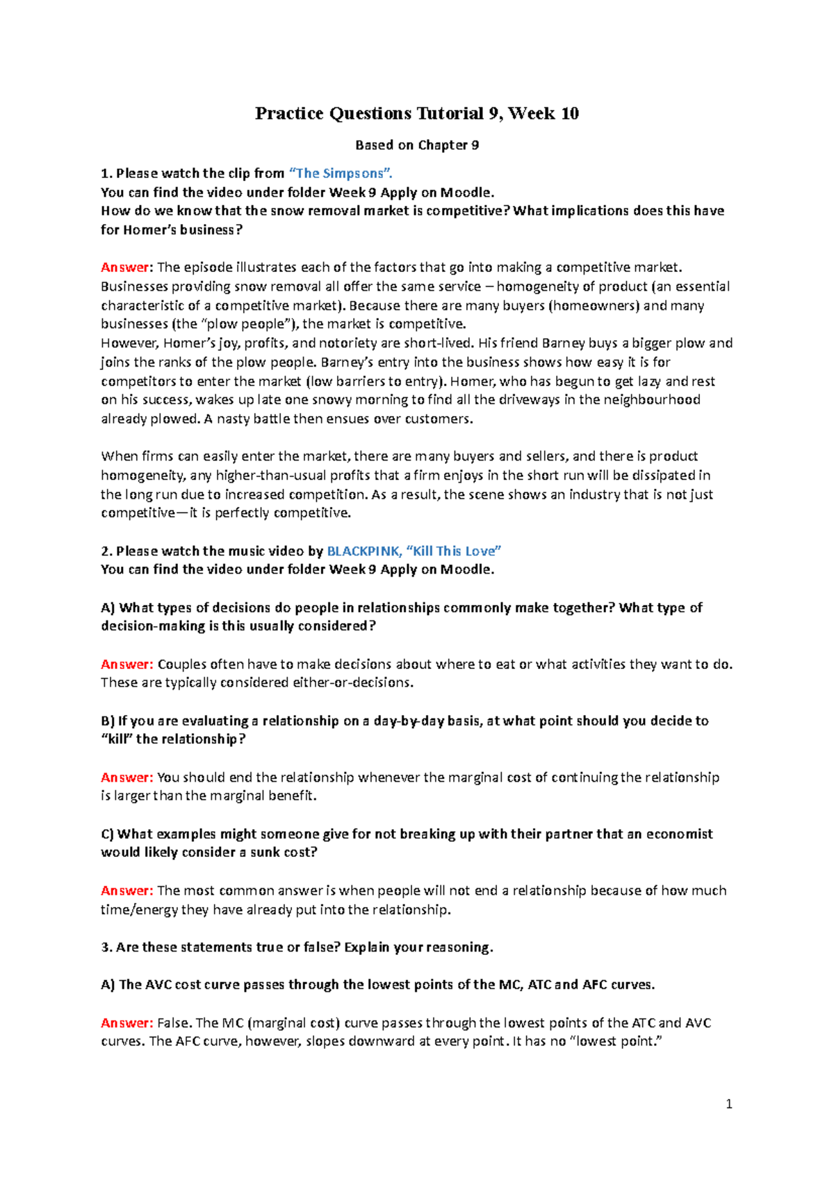 Chapter 9 Week 10 Practice Questions suggested Solution guide ...