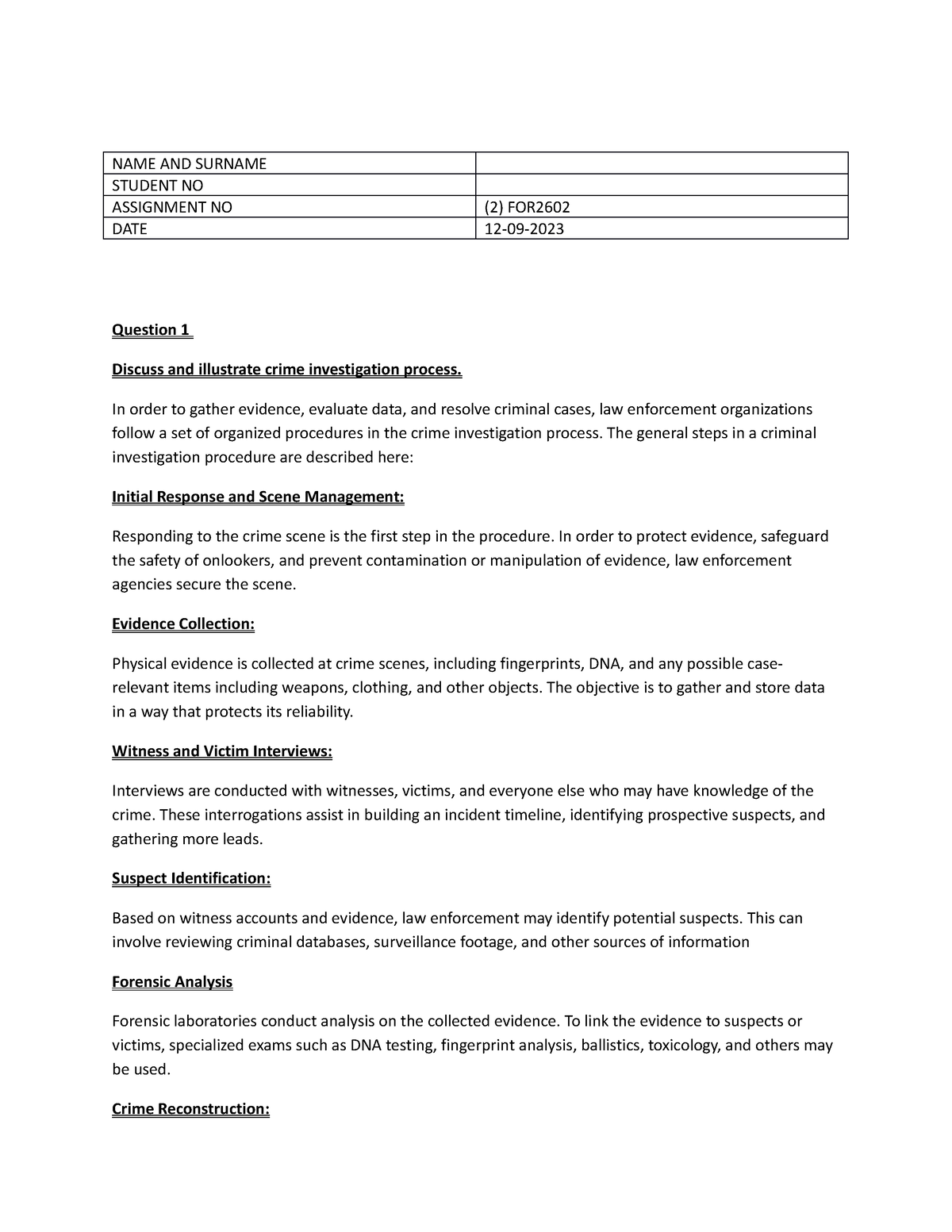 FOR1502 Final Mduuuuu - Assignment 2 - NAME AND SURNAME STUDENT NO ...