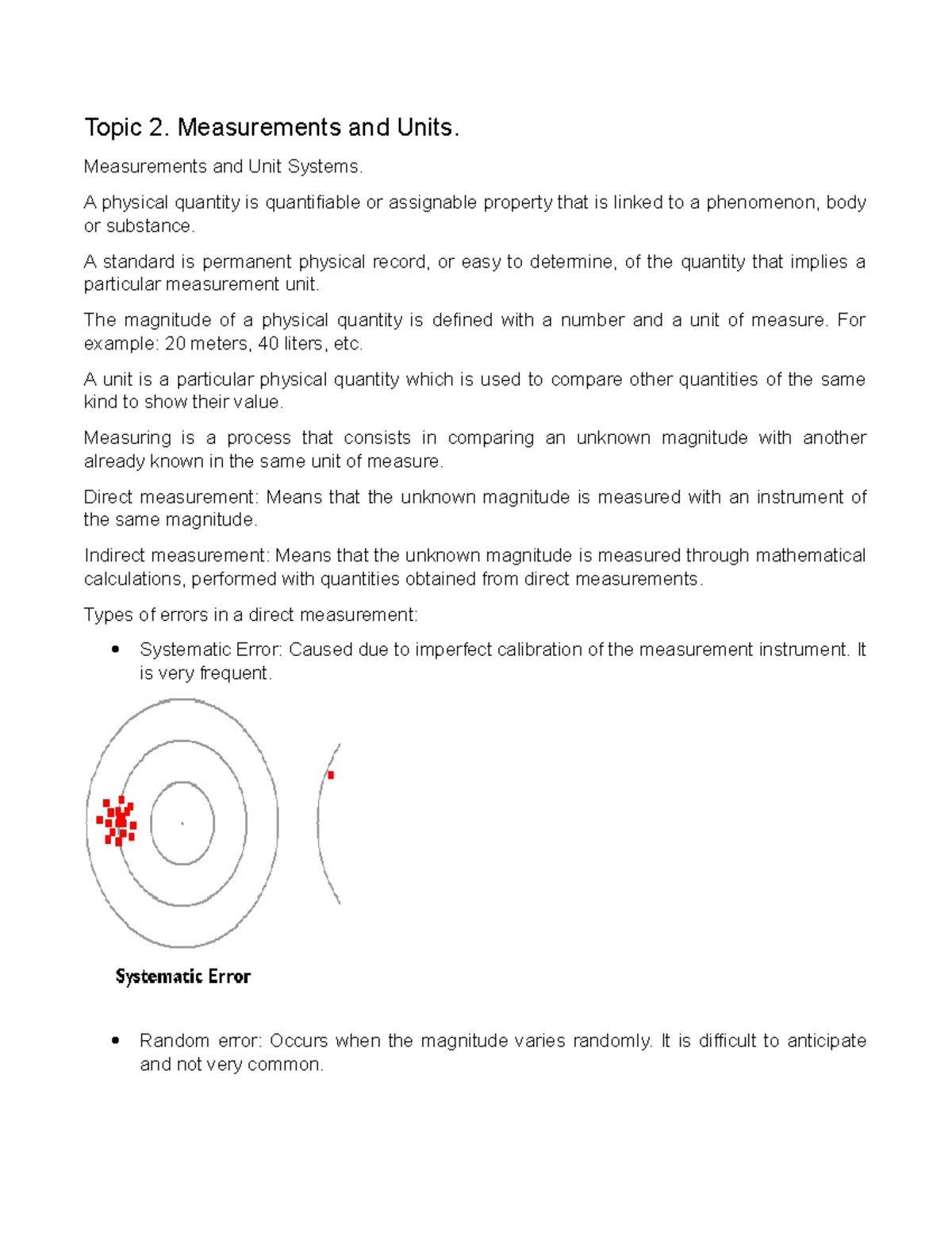 Topic 2 Matter and energy - Topic 2. Measurements and Units ...