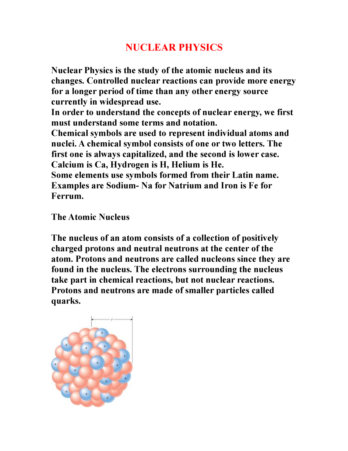 Ch10 Nuclear Physics - NUCLEAR PHYSICS Nuclear Physics Is The Study Of ...