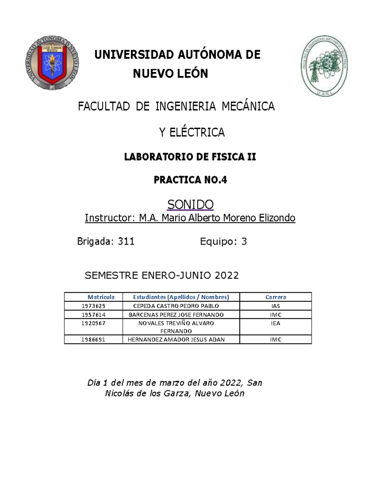 Reporte 4 - Practica Semanal De La Universidad Autonoma De Nuevo Leon ...