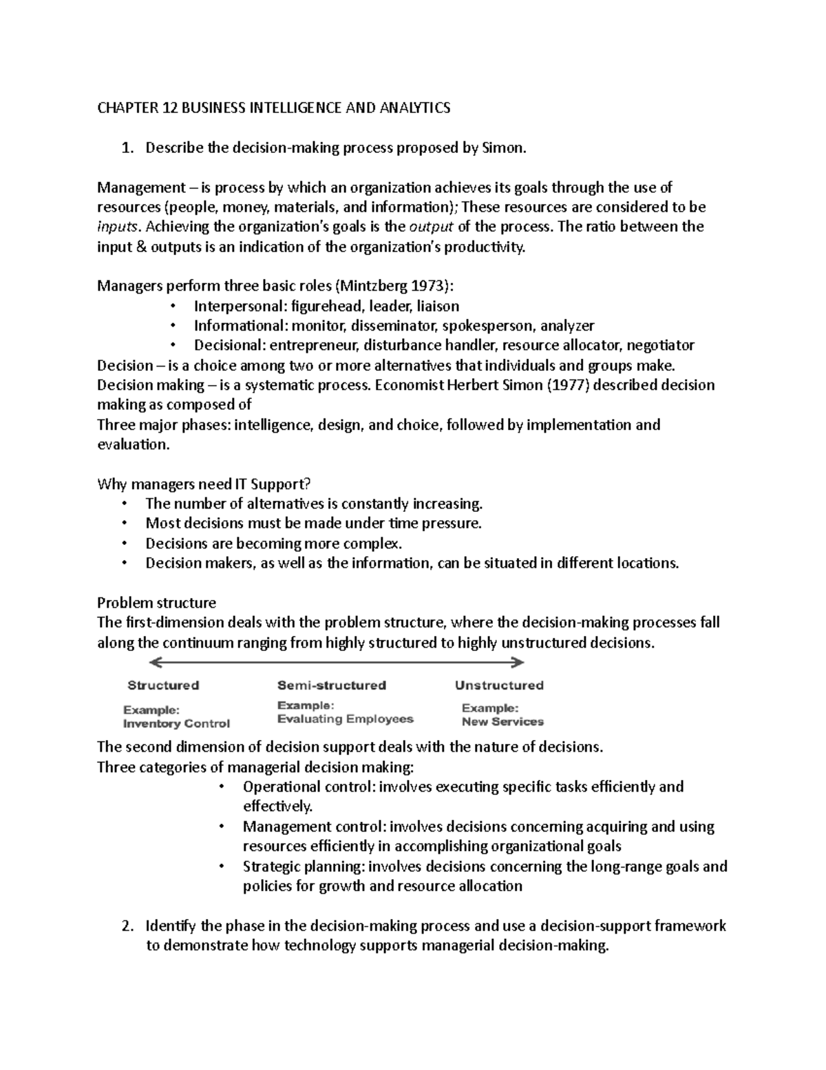 Chapter 12 Business Intelligence AND Analytics - CHAPTER 12 BUSINESS ...