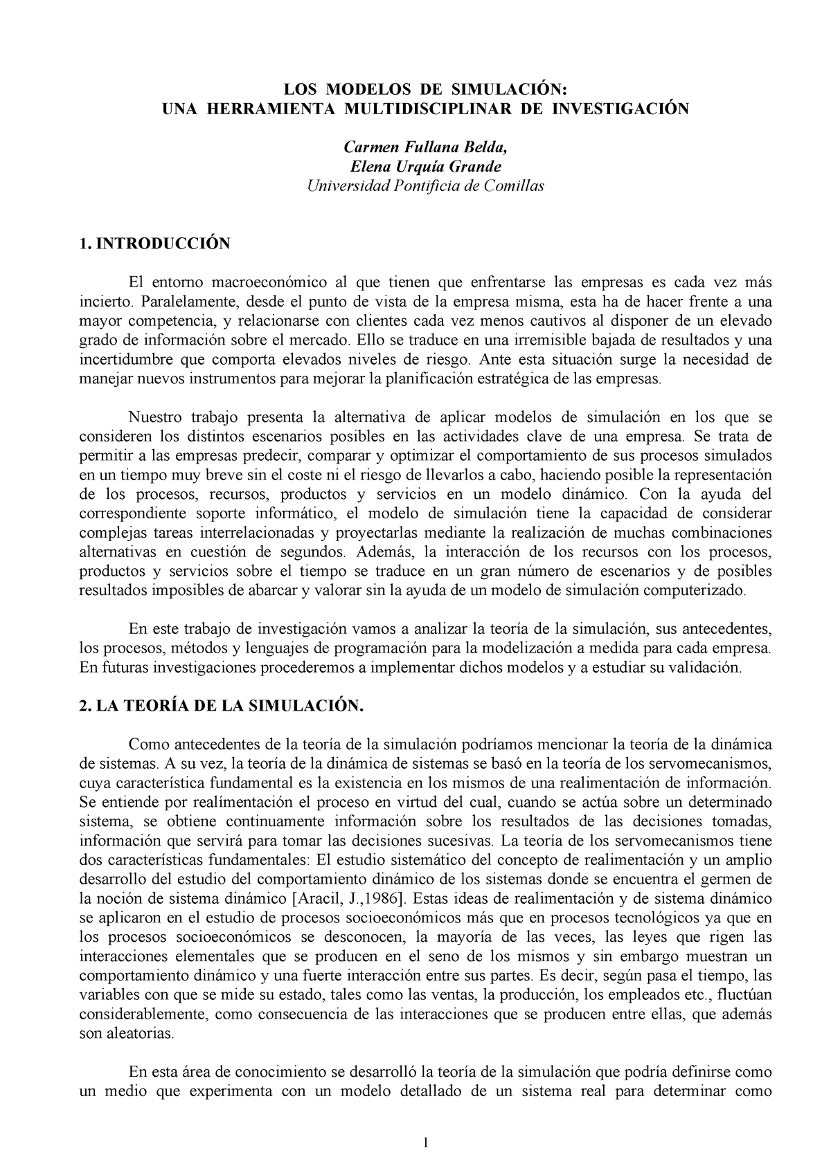 EM 32 3 - INFORME - LOS MODELOS DE SIMULACI”N: UNA HERRAMIENTA ...