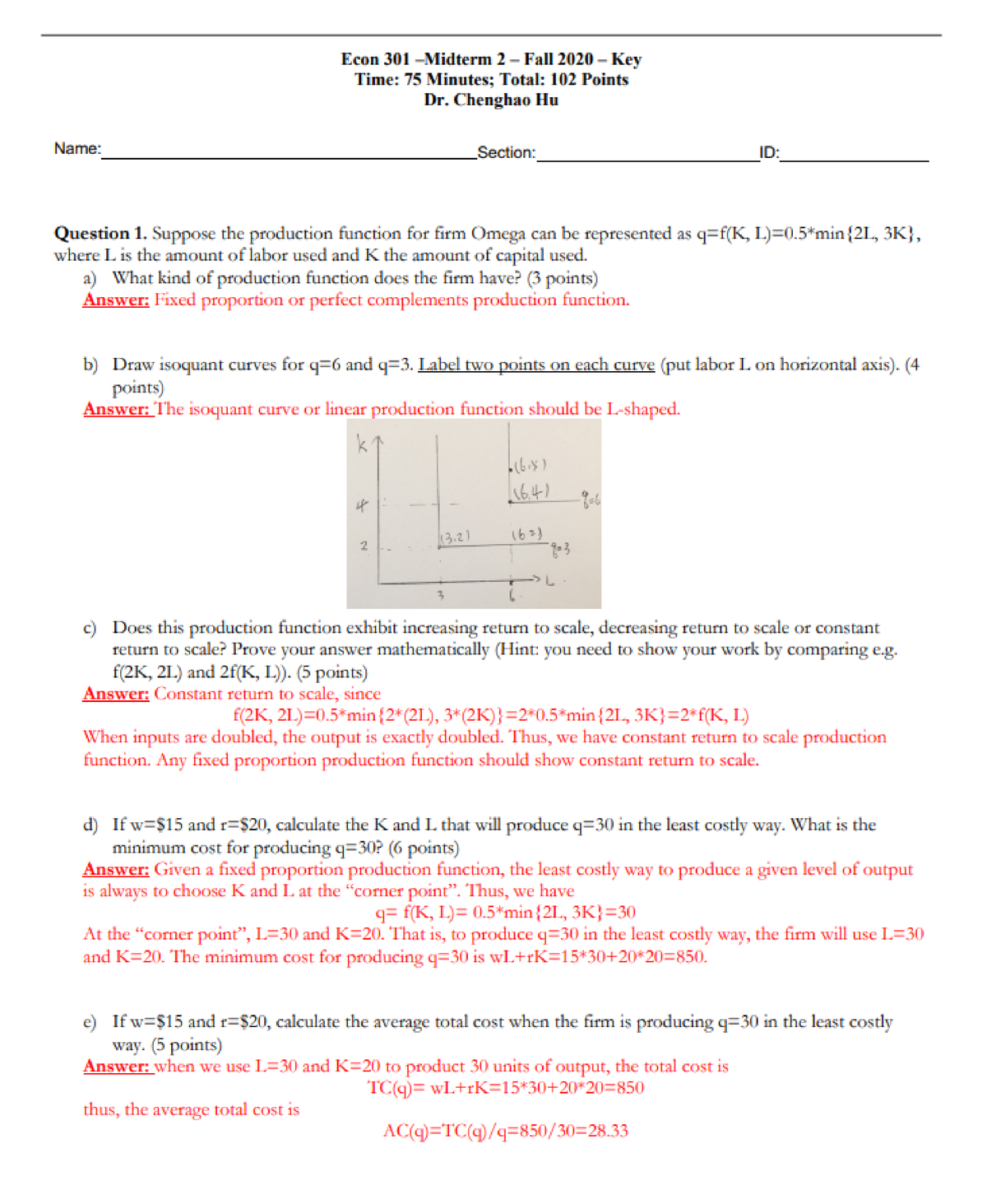 ECON 301 Midterm 2 Fall 2020 Key - ECON 301 - Studocu