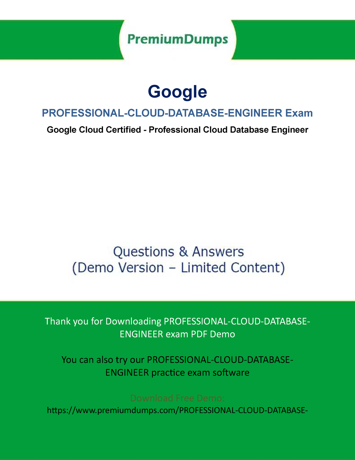 Professional-Cloud-Database-Engineer Practice Exam Online