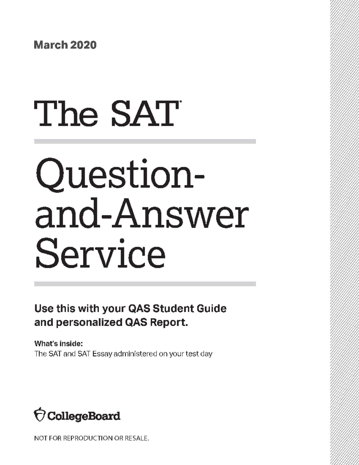 March 2020 SAT Test - Math problems to solve it can be beneficial ...
