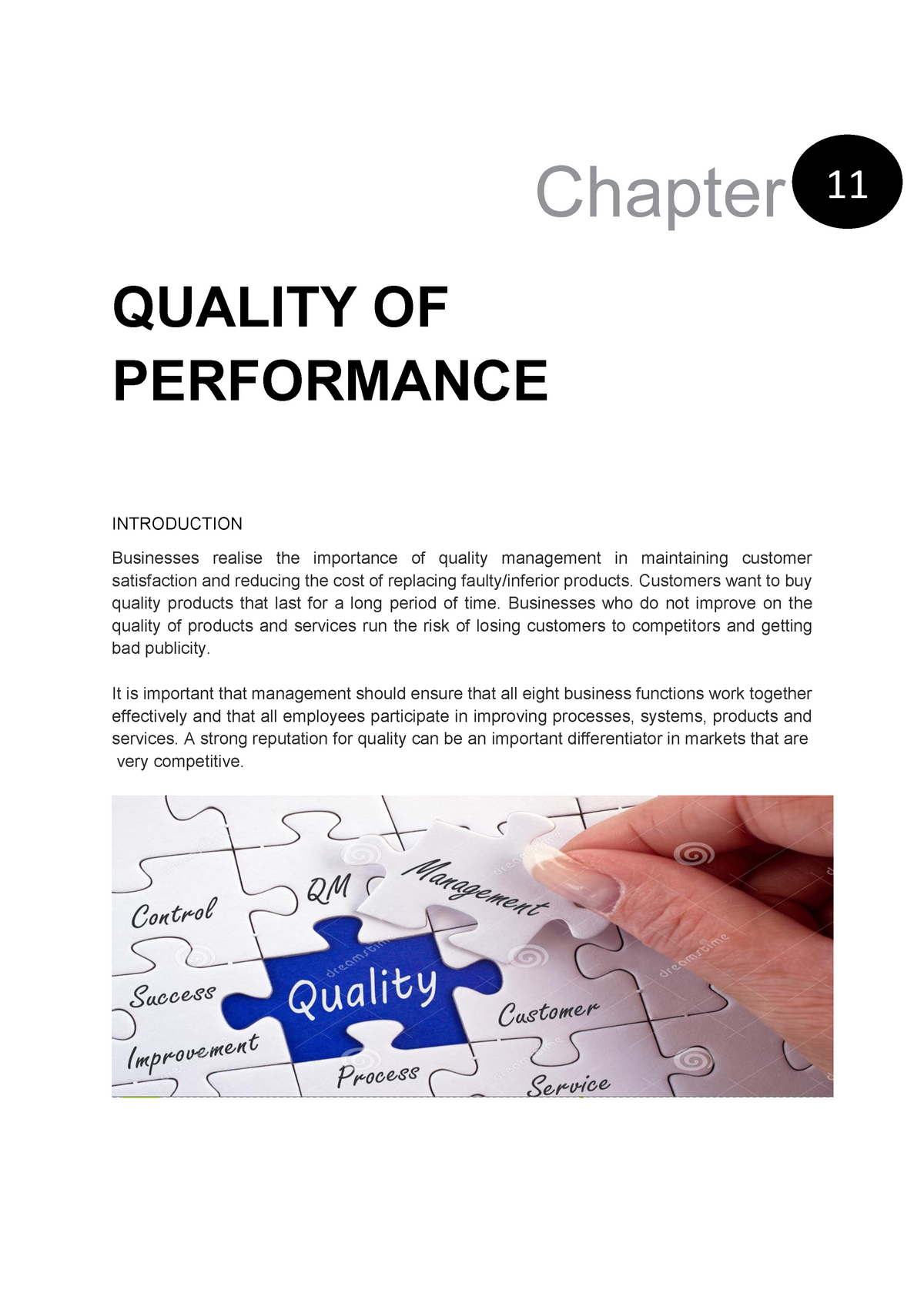 quality of performance business studies essay pdf download