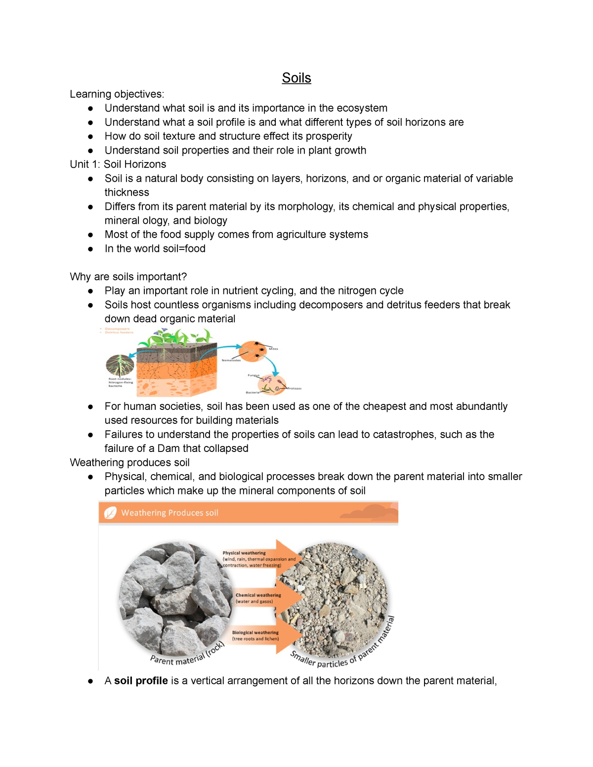 Module 16 Notes - Soils Learning Objectives: Understand What Soil Is ...