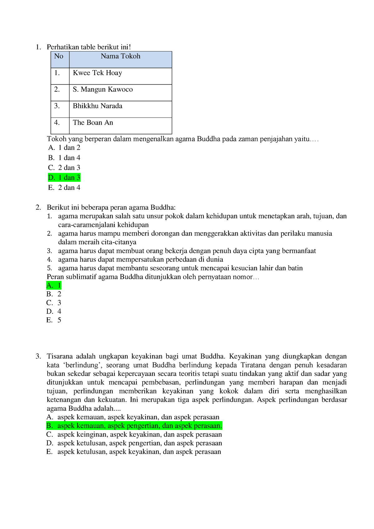 Ltihan SOAL 1 - Tugas Kimia - Perhatikan Table Berikut Ini! No Nama ...