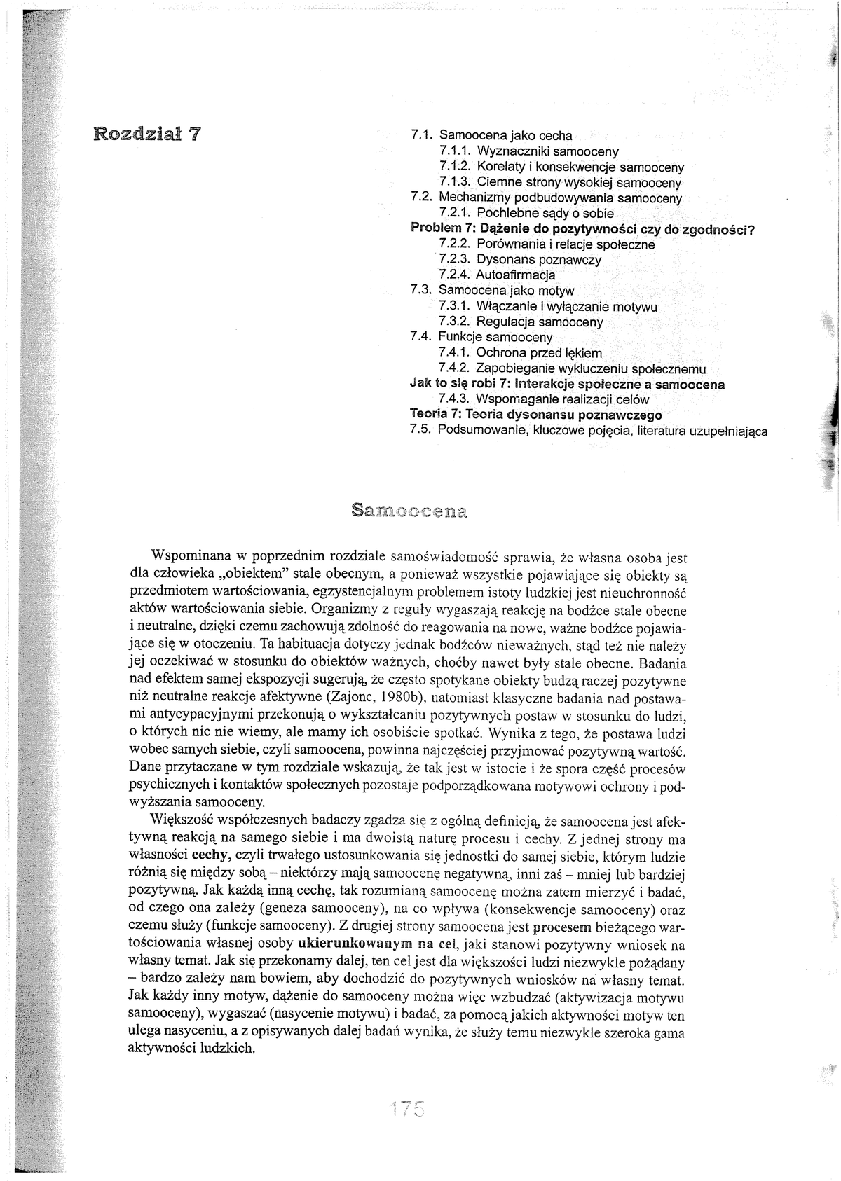 Wojciszke - rozdział 7 - Wprowadzenie do psychologii społecznej - Studocu