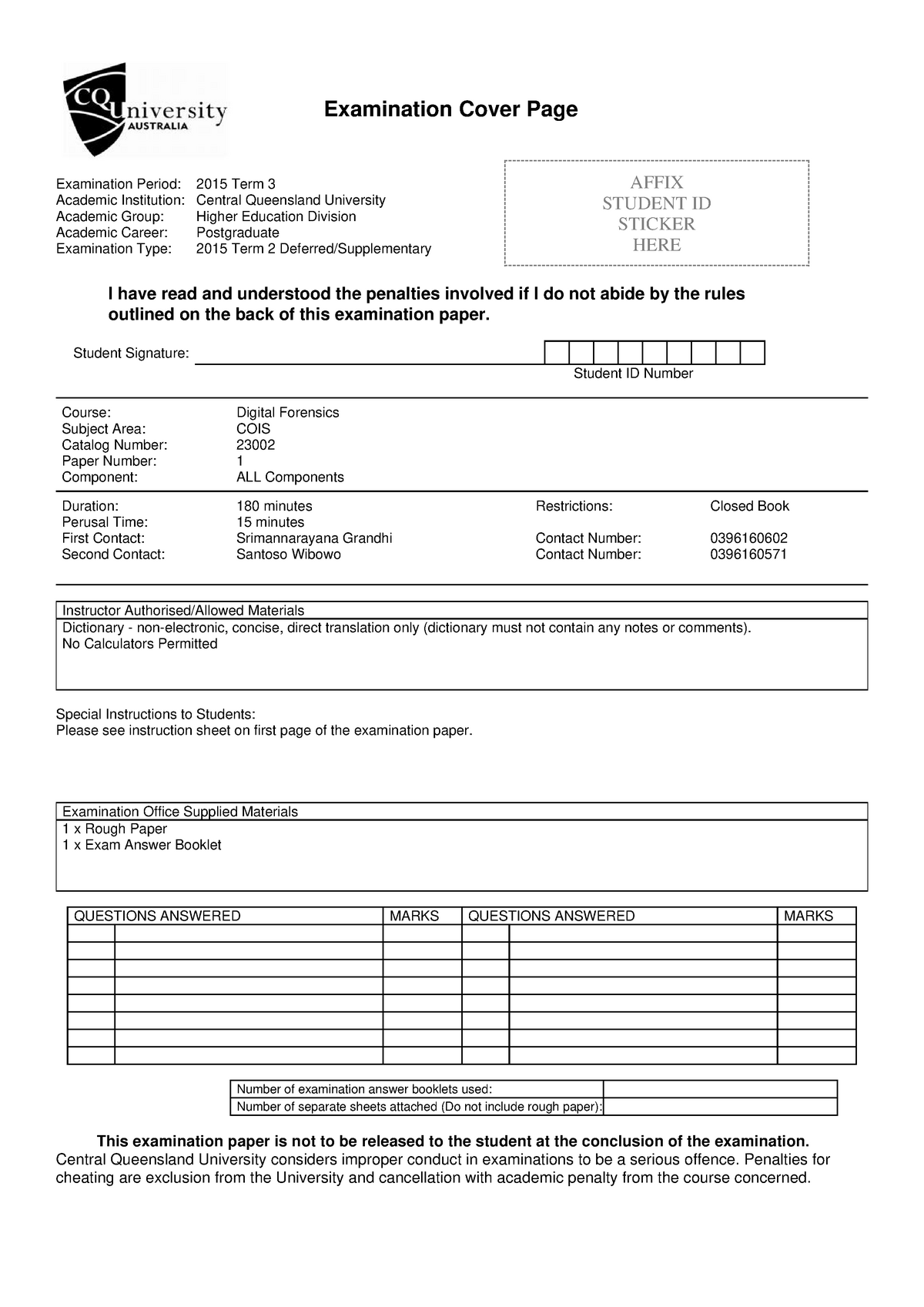 Formal DCP-116C Test