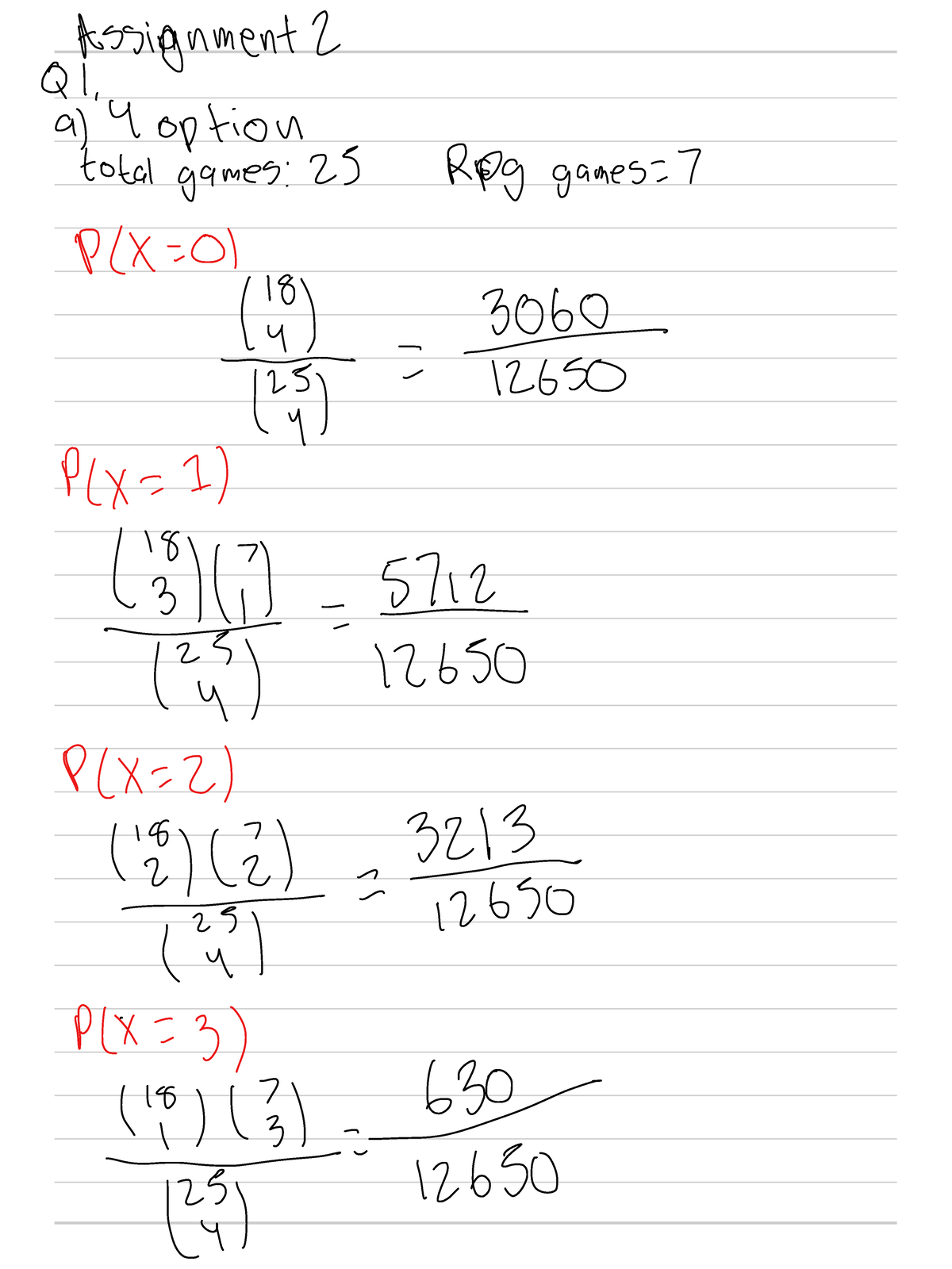 Assignment 2 - (ii) 29 12650 (10)(1) 630 12650 (4) 35 (2) 12650 6 ...