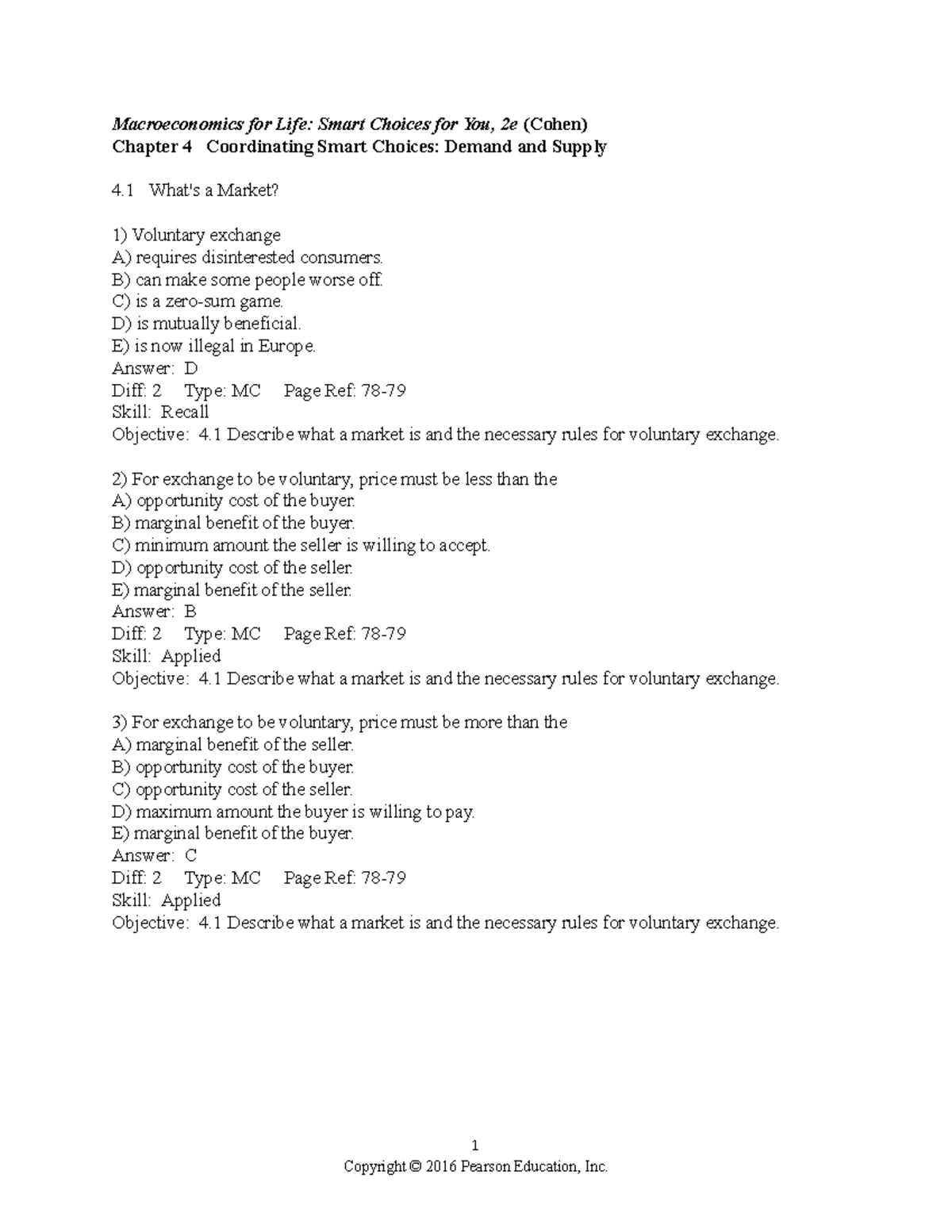 ECON1010 - Chapter 4 Test Bank - 2020 - Macroeconomics For Life: Smart ...