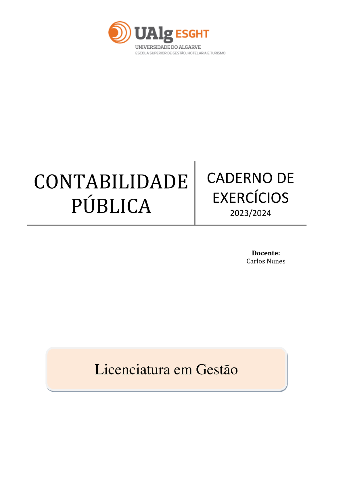 Exercícios De Contabilidade Pública Contabilidade PÚblica Caderno De ExercÍcios 2023 20 24 4491